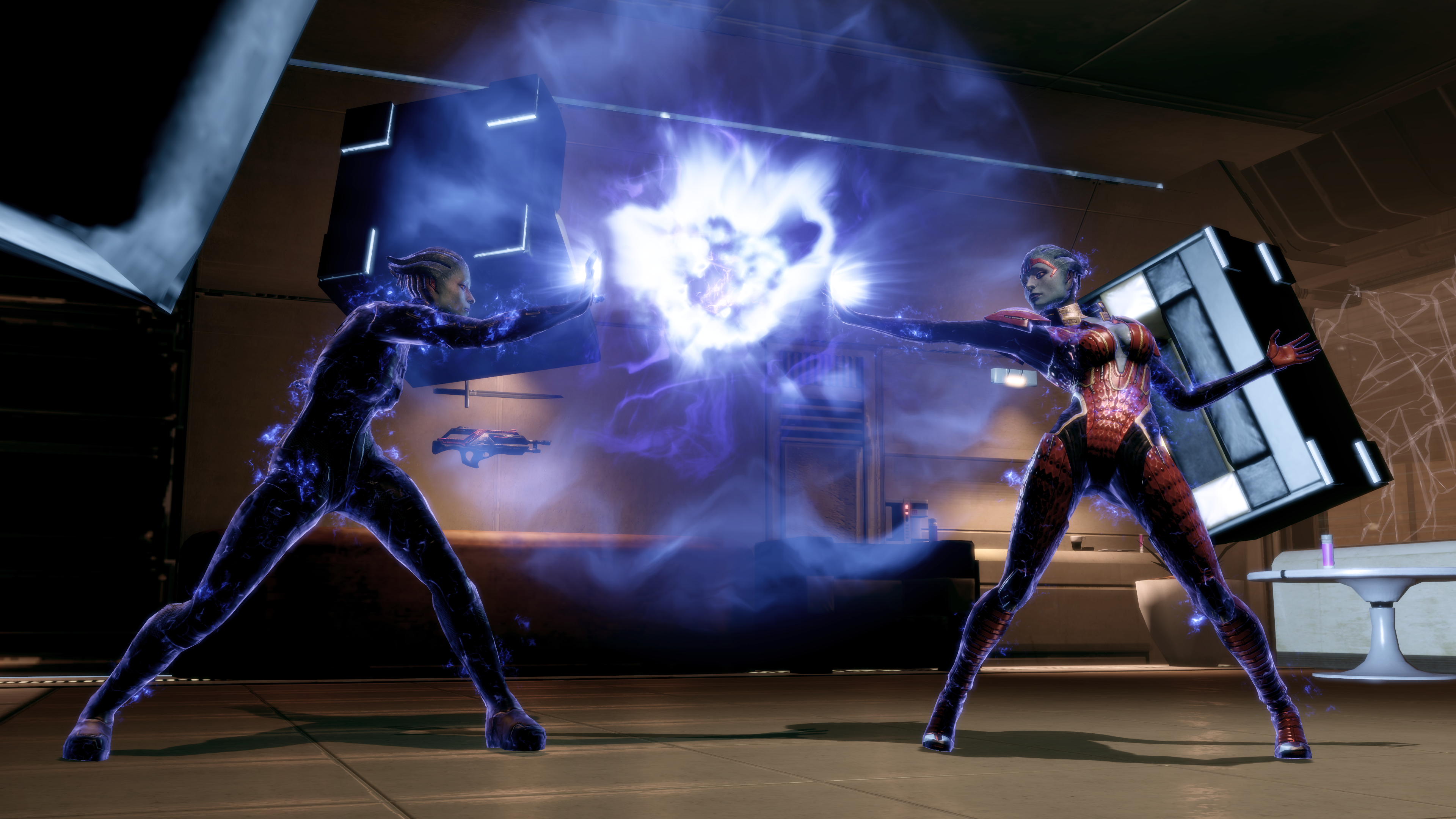 Mass Effect Biotics Samara Science Fiction Mass Effect 2 Asari Video Games 3840x2160