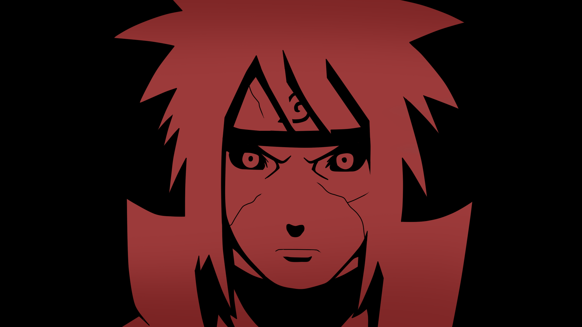 Naruto Shippuuden Namikaze Minato Hokage Vector Red Black Background 1920x1080