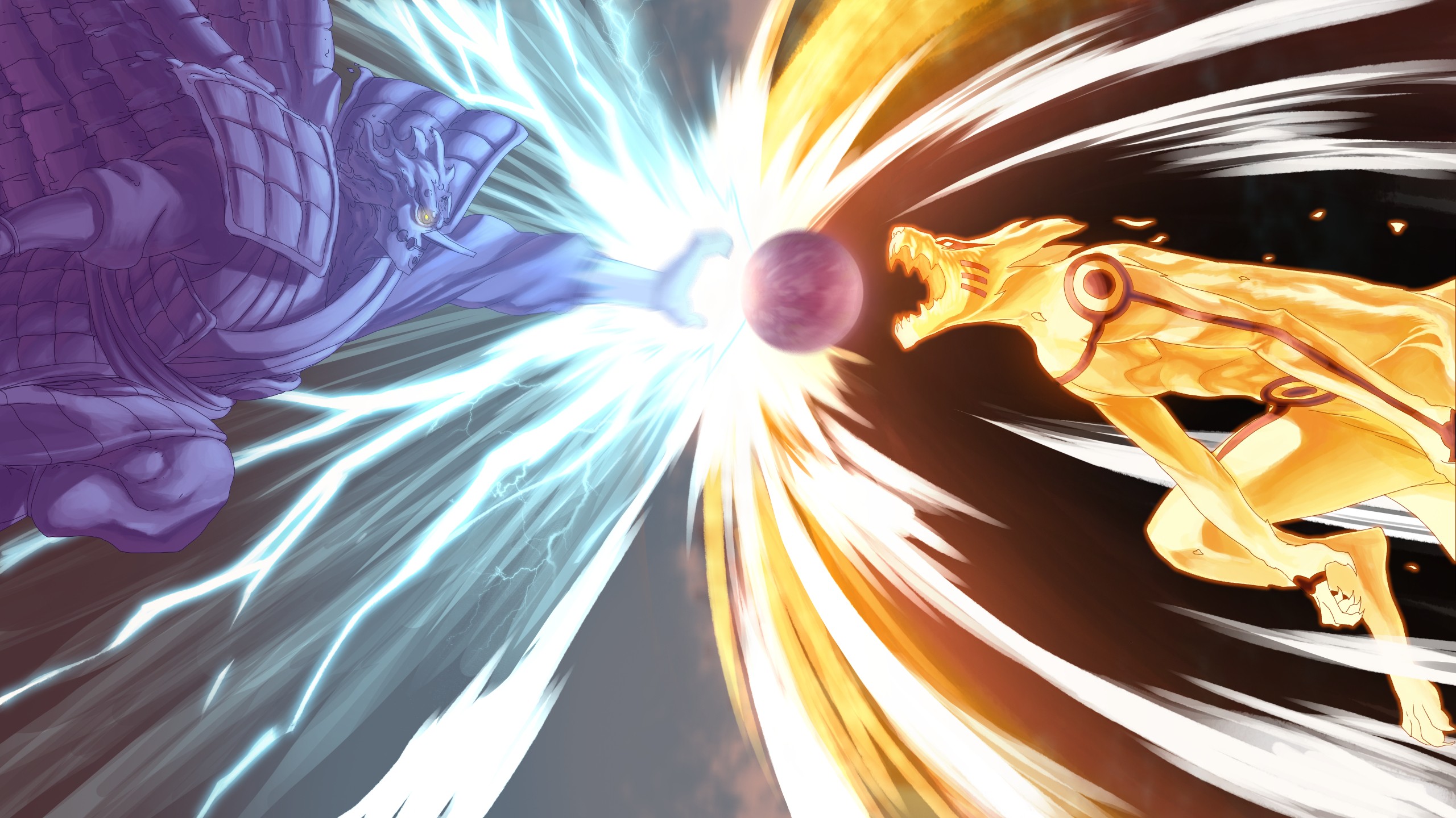 Anime Naruto Shippuuden Kurama Kyuubi Susanoo Character 2560x1440