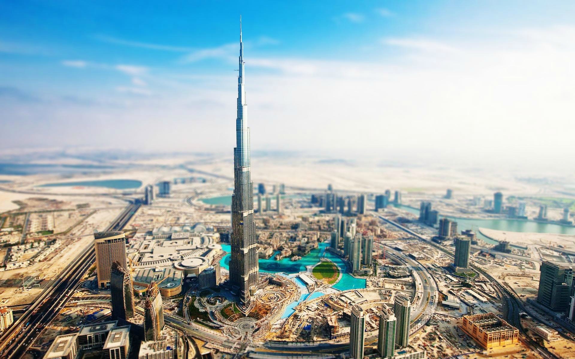 Cityscape Photography City Building Burj Khalifa Dubai Tilt Shift 1920x1200