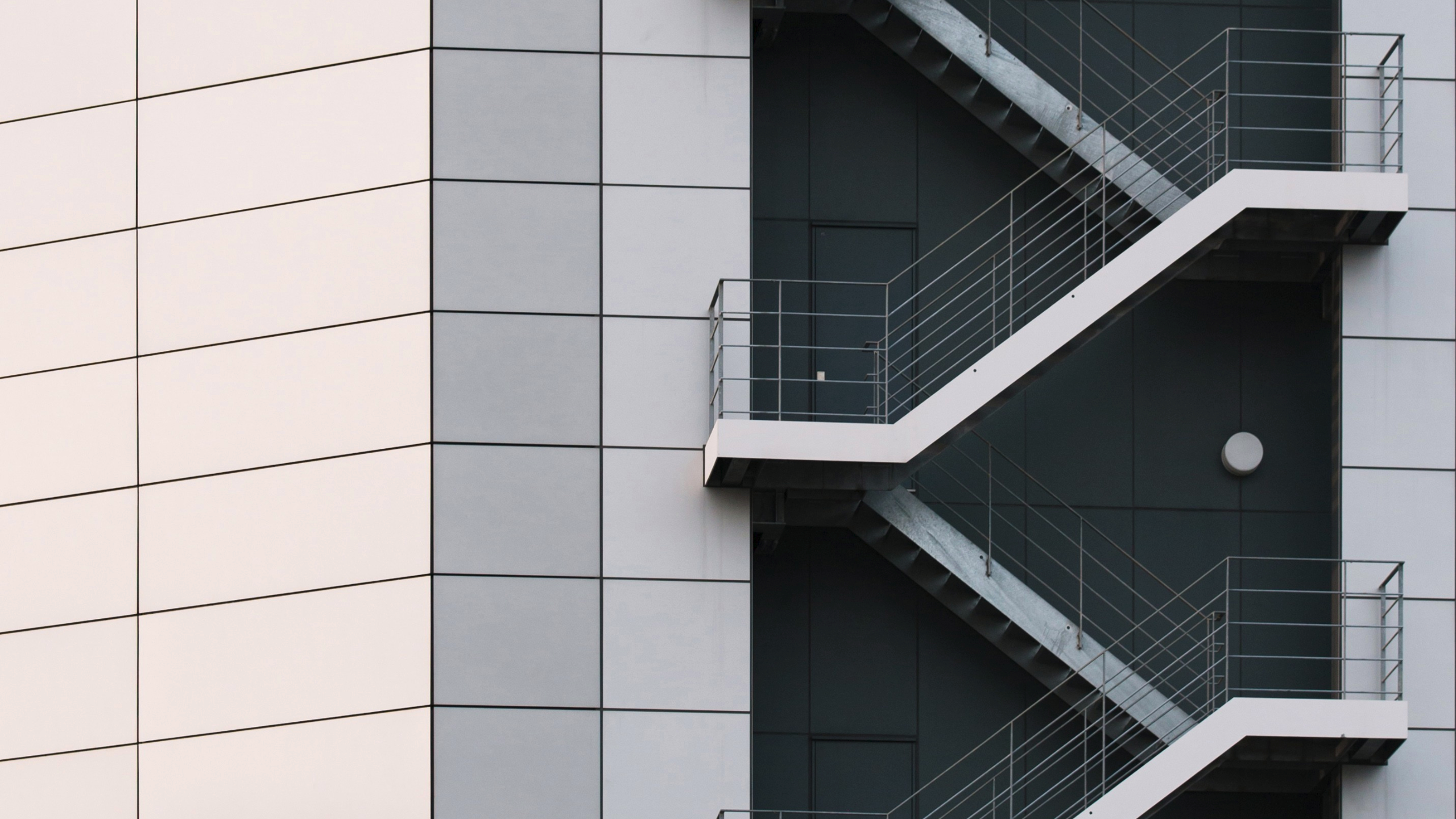 City Stairs Building Stairway Architecture 2560x1440