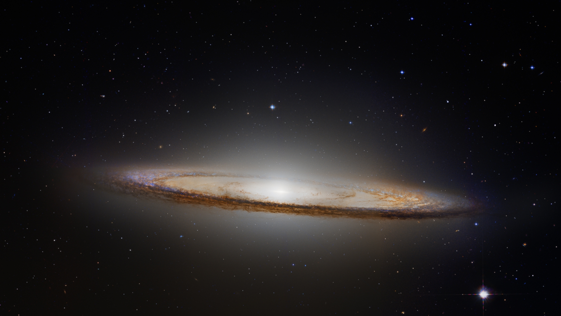 Galaxy Space Stars Hubble Deep Field Sombrero Galaxy 1920x1080