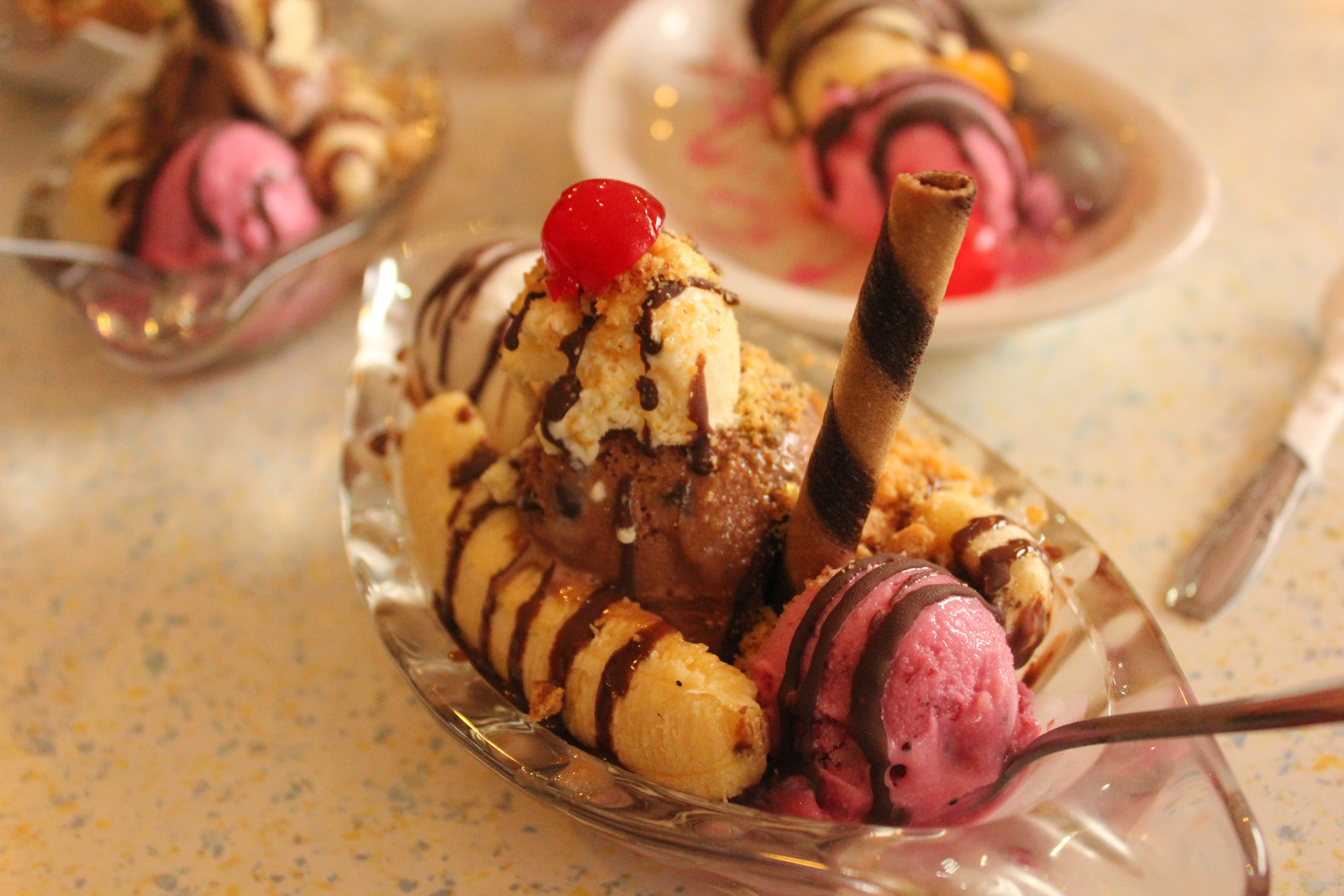 Banana Split Ice Cream Wafer 5184x3456