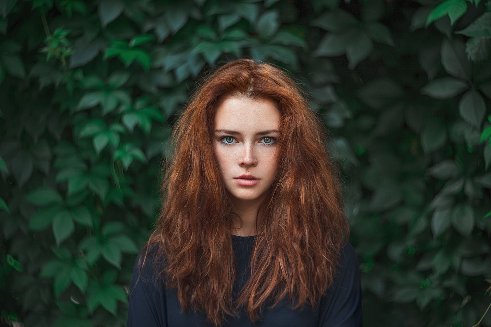 Women Redhead Face Portrait Anna Zabolotskaya 1600x1067