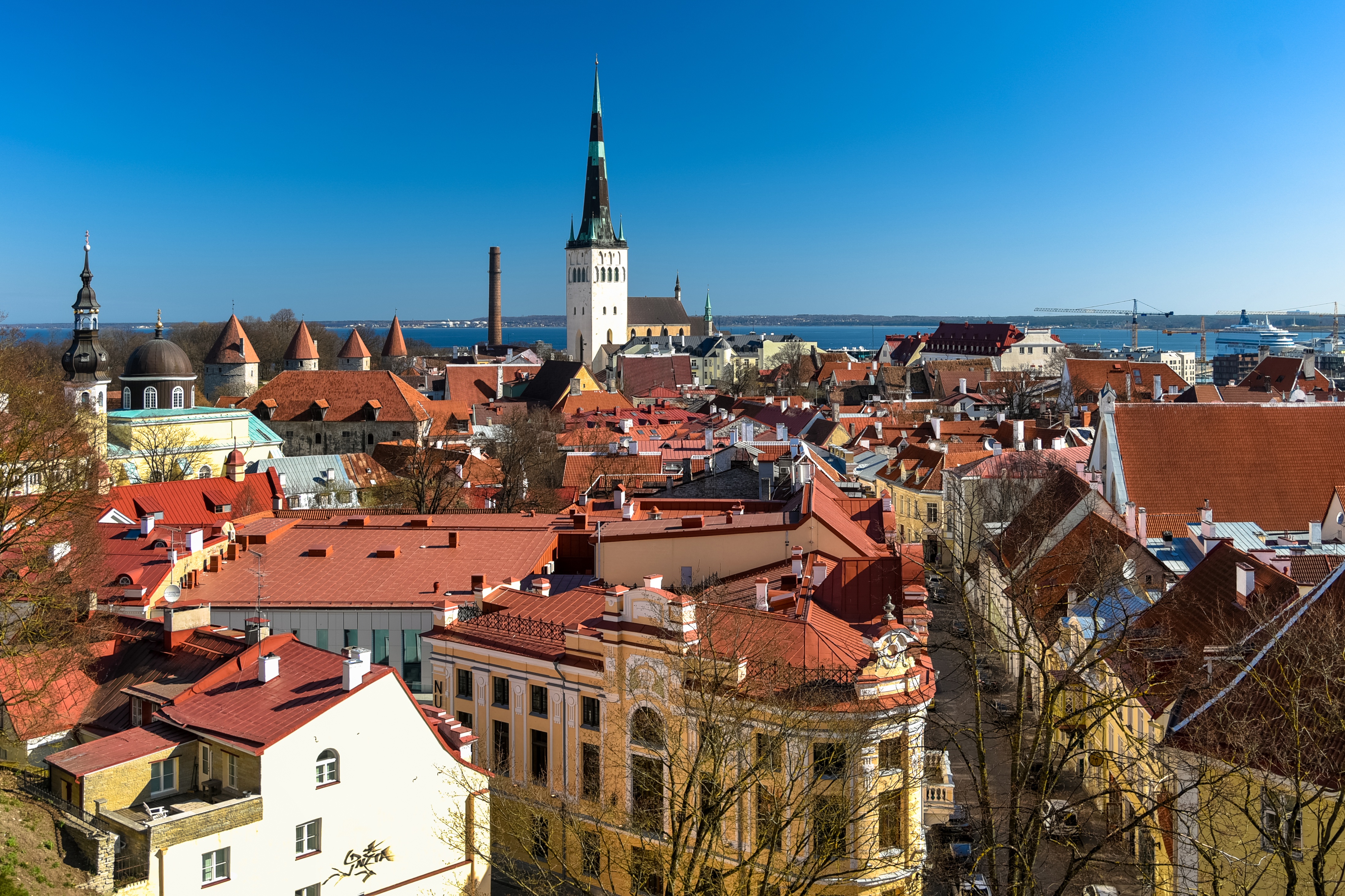 City Cityscape Estonia 4391x2927