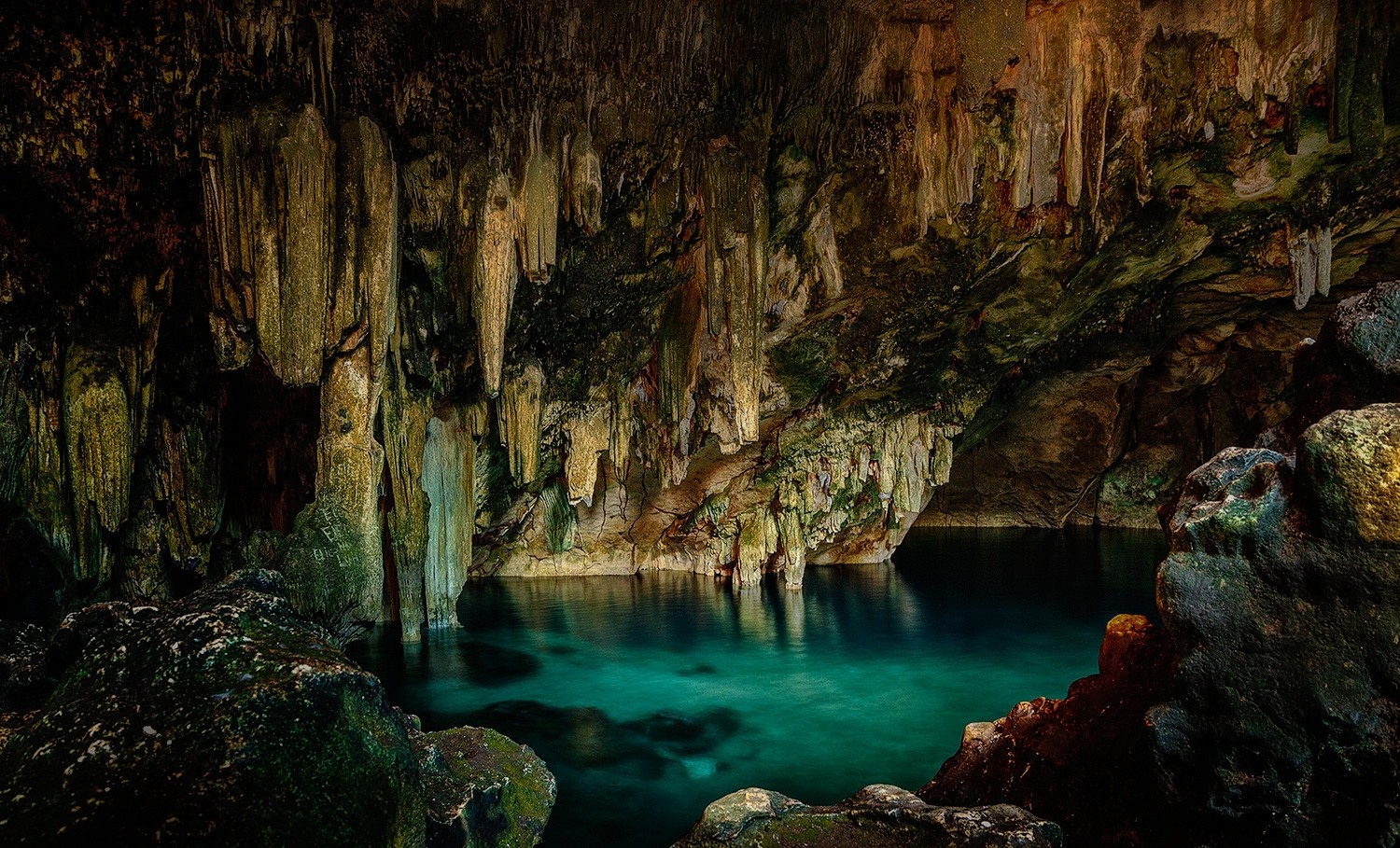 Cave Cenotes Stalactites Water Nature 1500x909