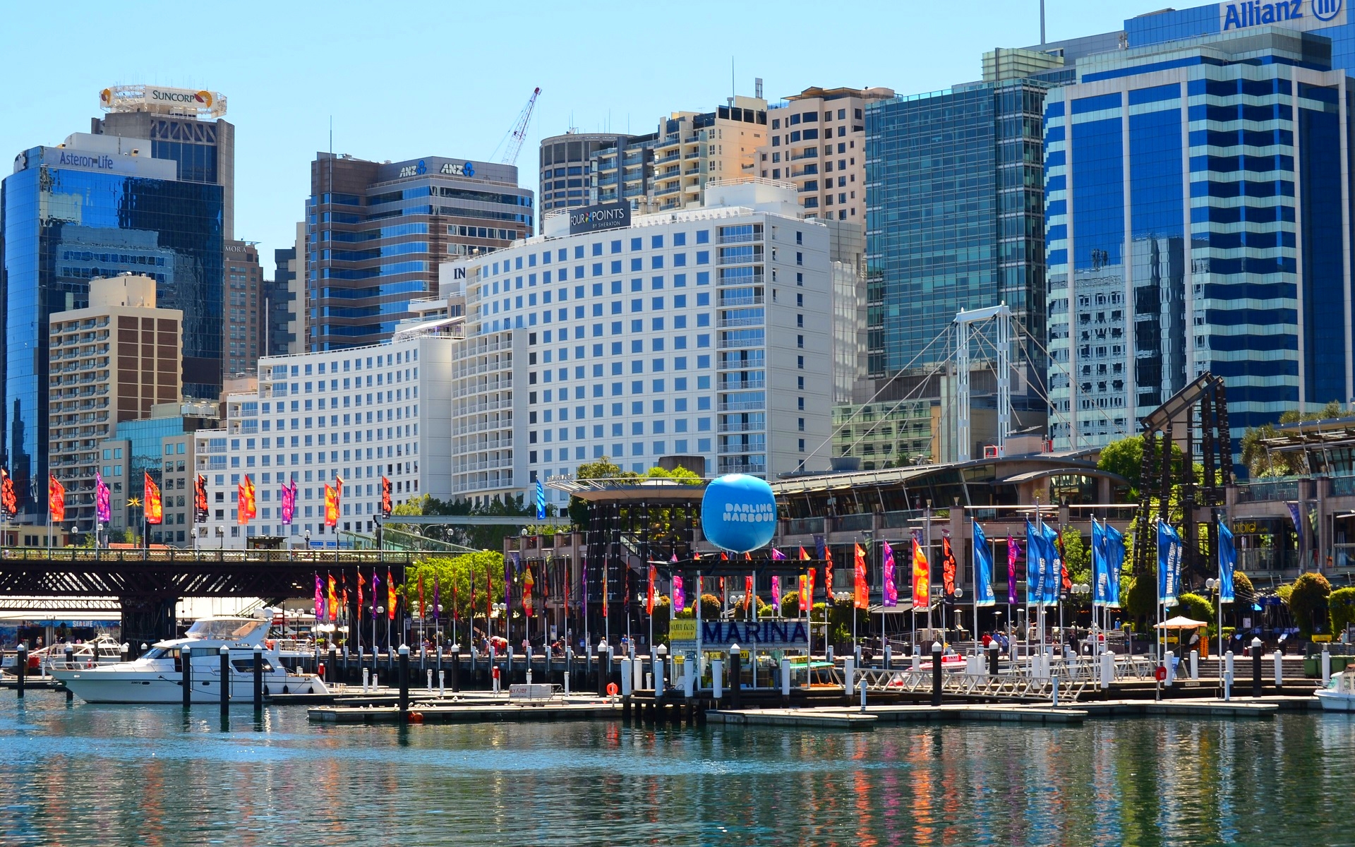 Darling Harbour Marina Sydney Boat City Building Australia 1920x1200