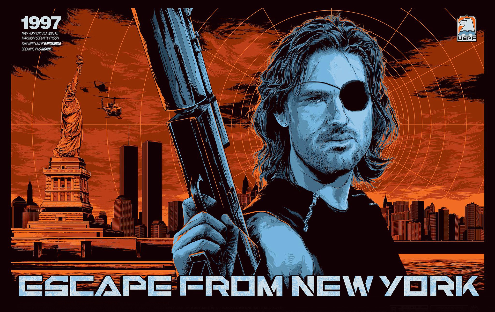 Movies Artwork Escape From New York Kurt Russell New York City Red 2047x1290