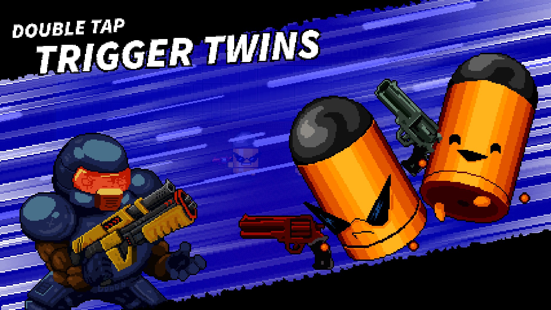 Enter The Gungeon Steam Software Bullet Marines Gun Happy Sunglasses Angry Combat Twins Pixel Art Pi 1920x1080