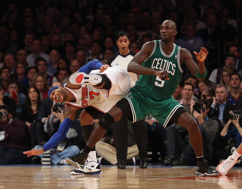 NBA Basketball Sports Boston Boston Celtics New York Knicks New York City Carmelo Anthony Kevin Garn 1024x798