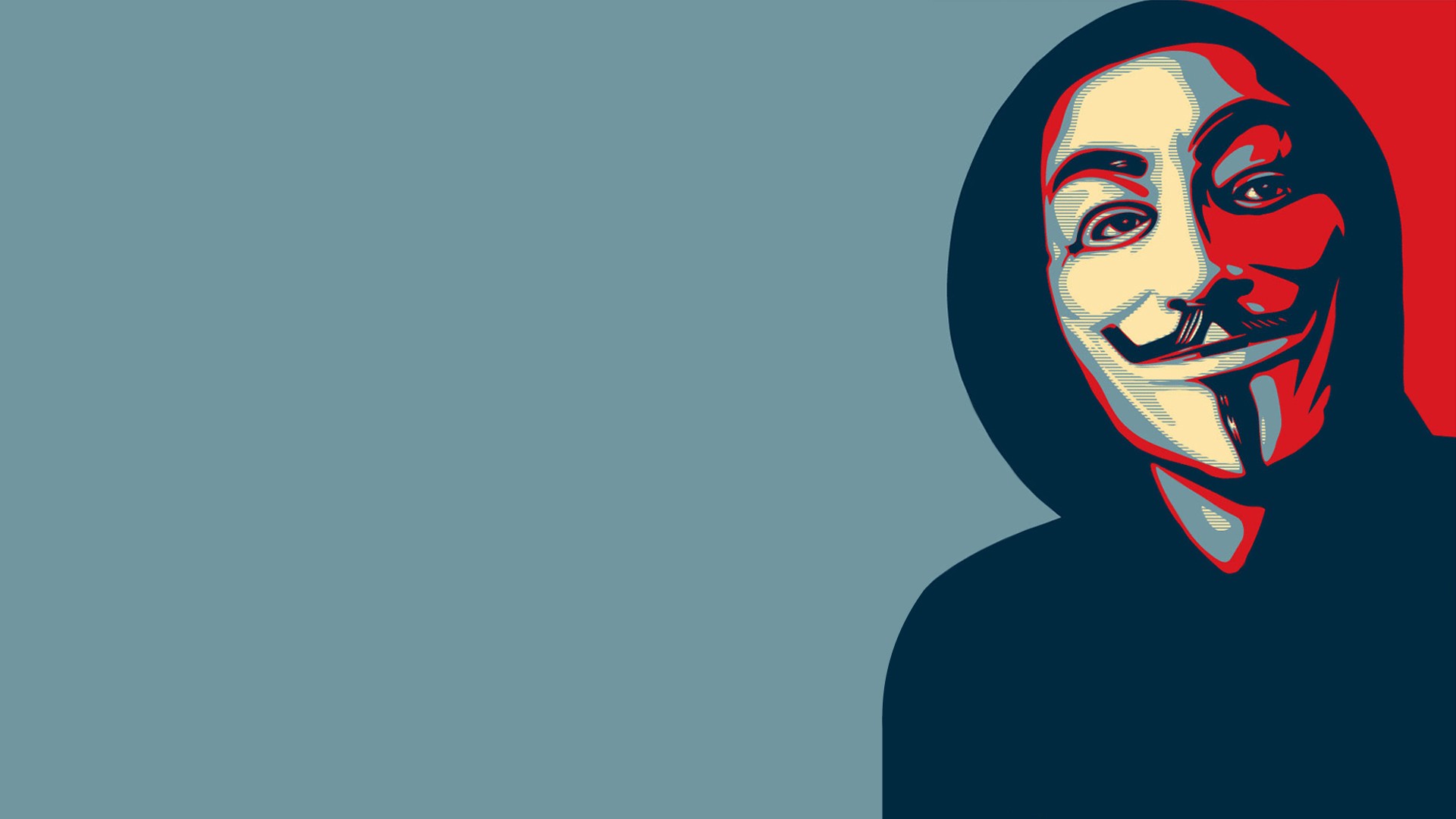 Anonymous Face Mask Minimalism Guy Fawkes Mask Hope Posters 1920x1080