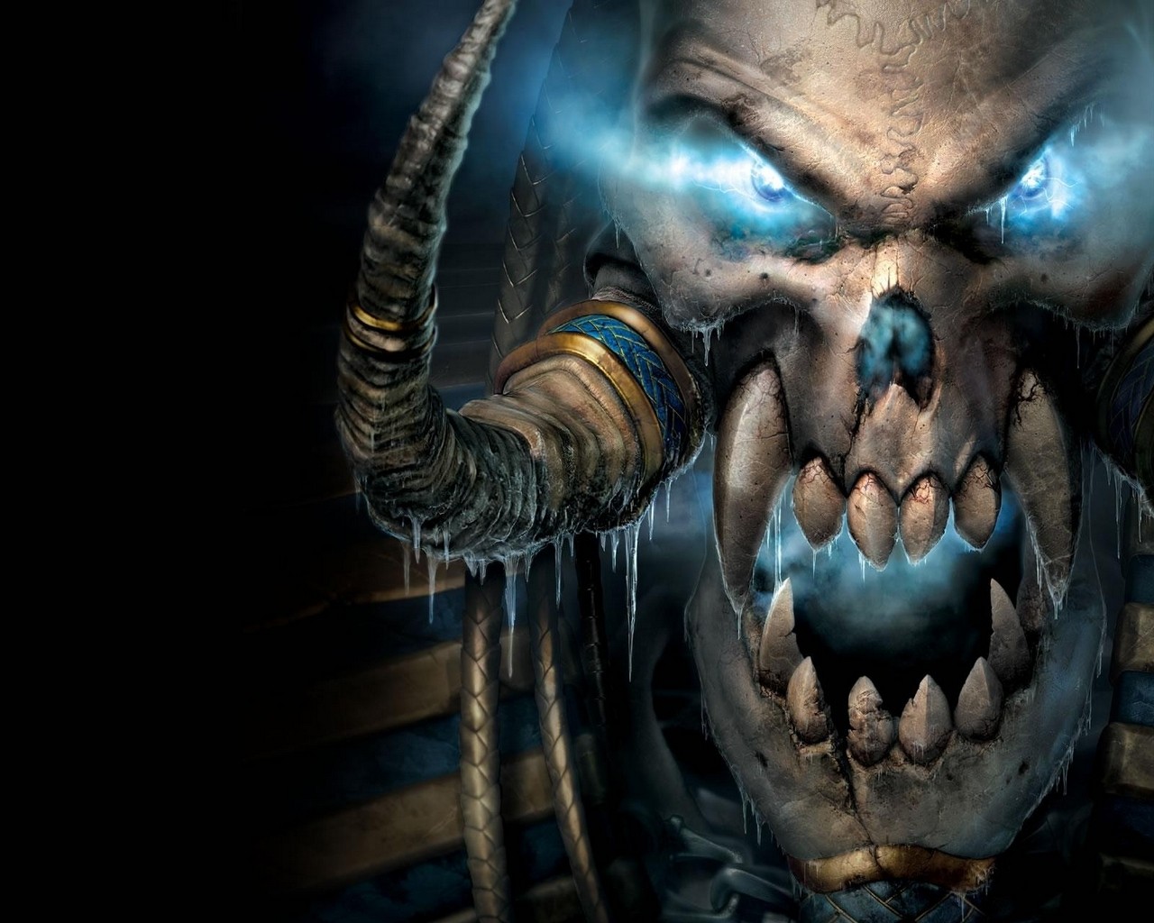 Warcraft Iii PC Gaming Skull Glowing Eyes 1280x1024