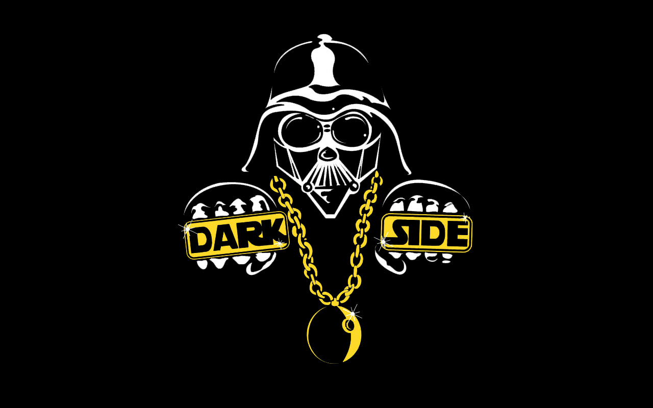Star Wars Darth Vader Bling Artwork Humor Black Background Death Star Minimalism 1280x800