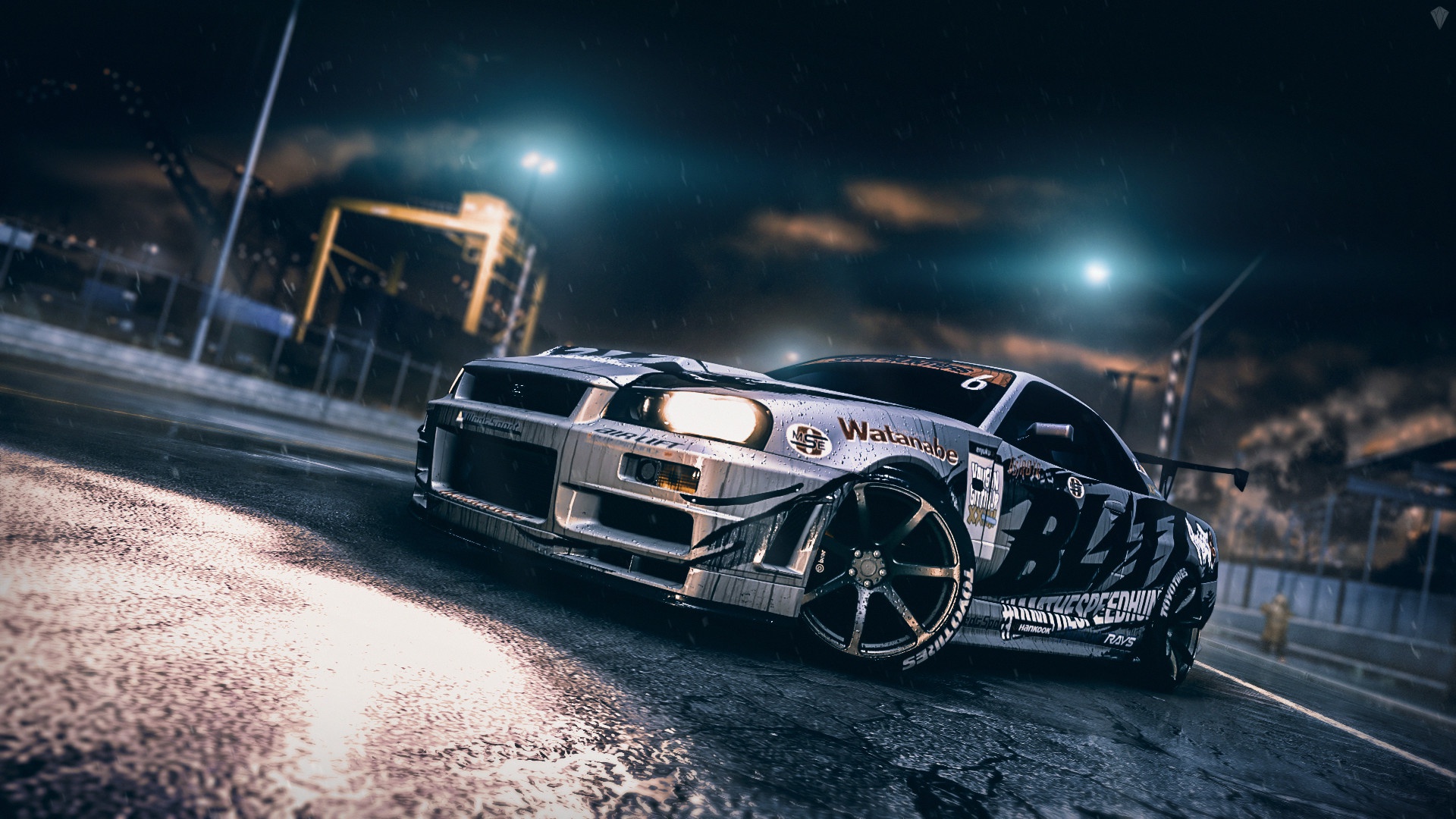 Artwork Car Vehicle Nissan Skyline GT R Nissan Night 1920x1080