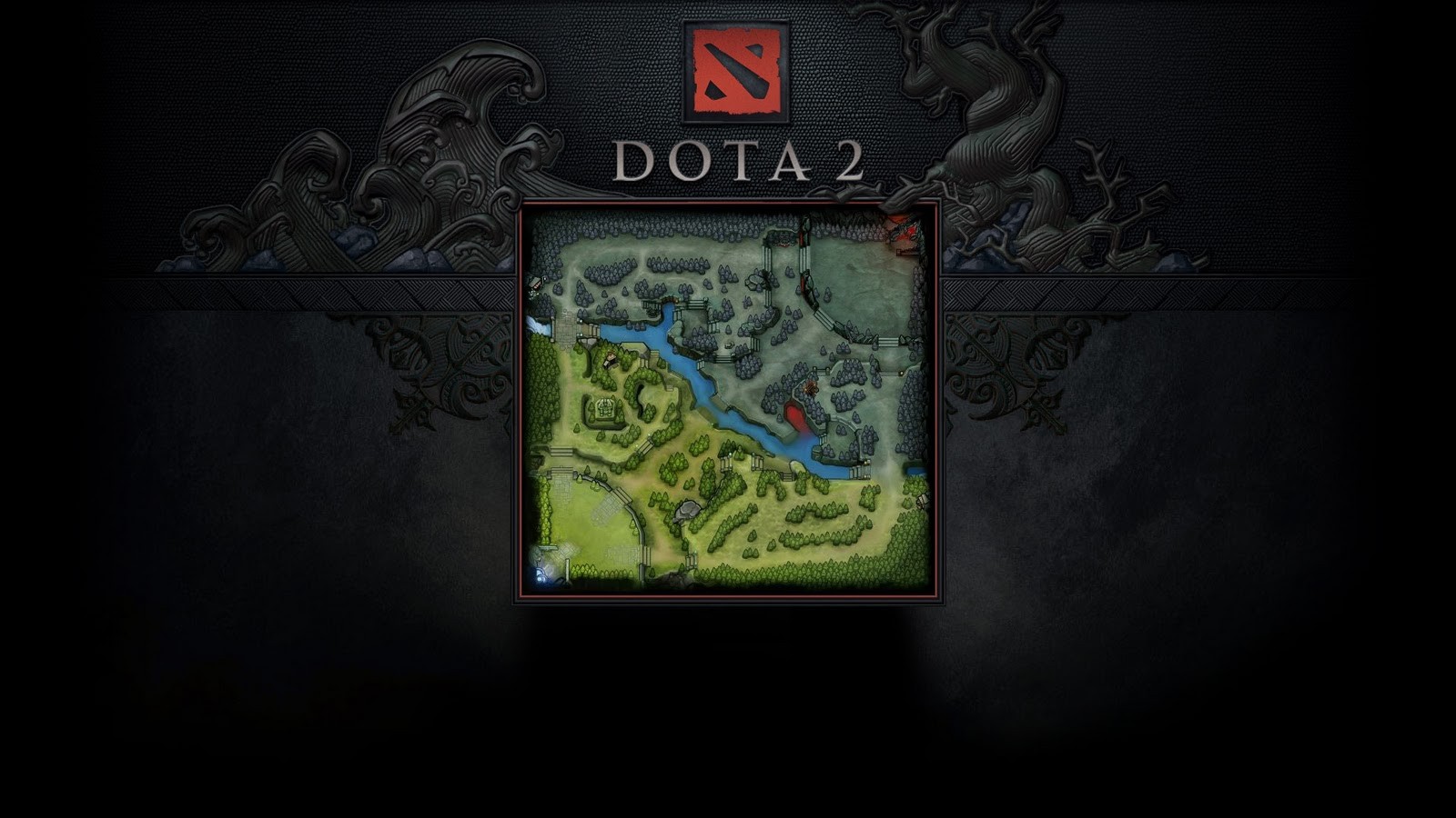 Dota Map Radiant Dire Video Games 1600x900