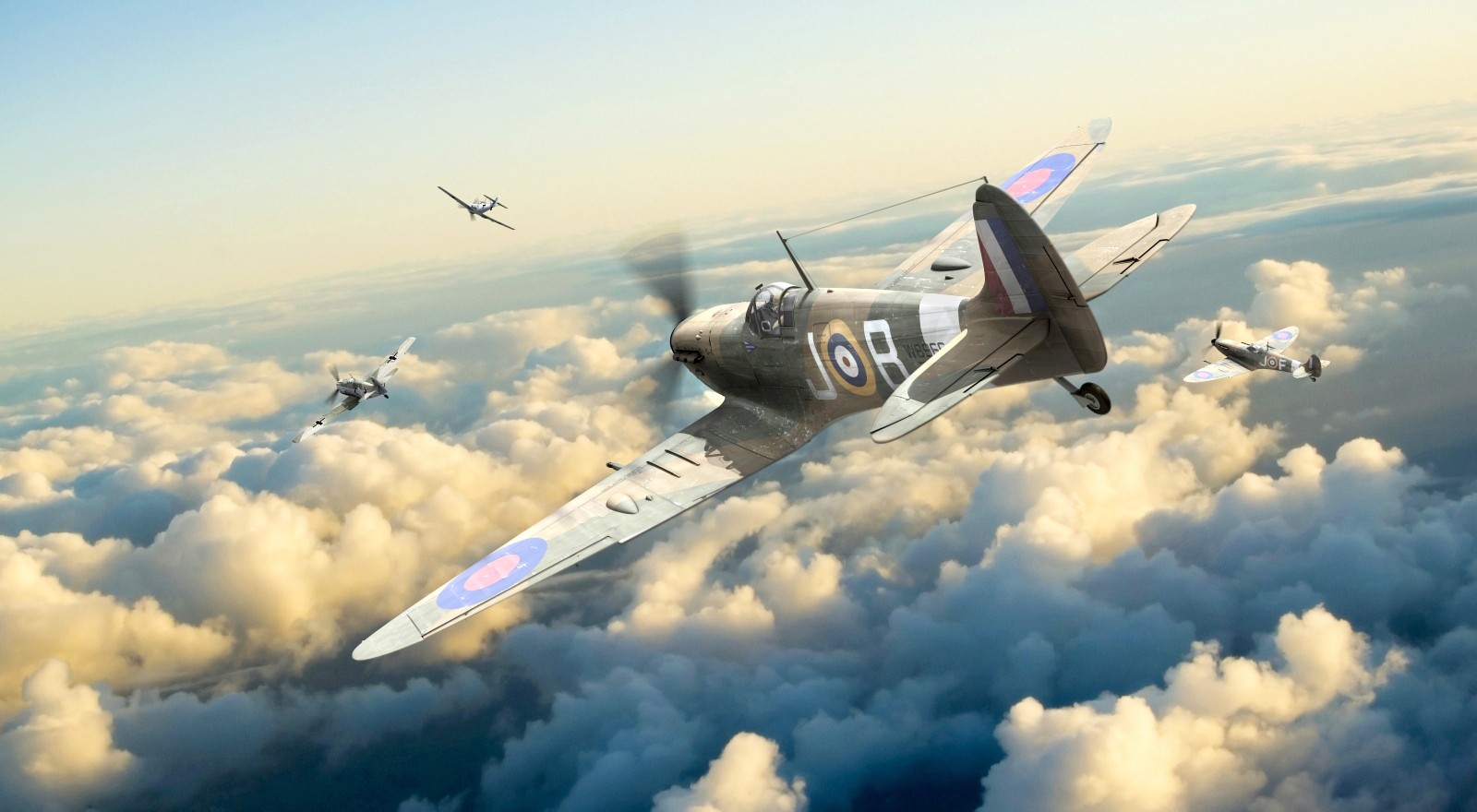 Battle Of Britain Supermarine Spitfire Messerschmitt Bf 109 Dogfight Illustration 1600x880