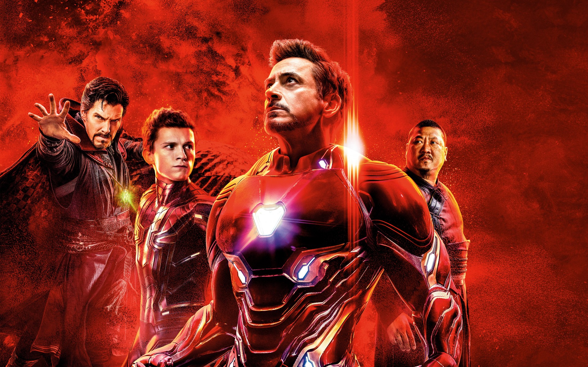 The Avengers Iron Man Dr Strange Spider Man Robert Downey Jr Tom Holland Benedict Cumberbatch Marvel 1920x1200