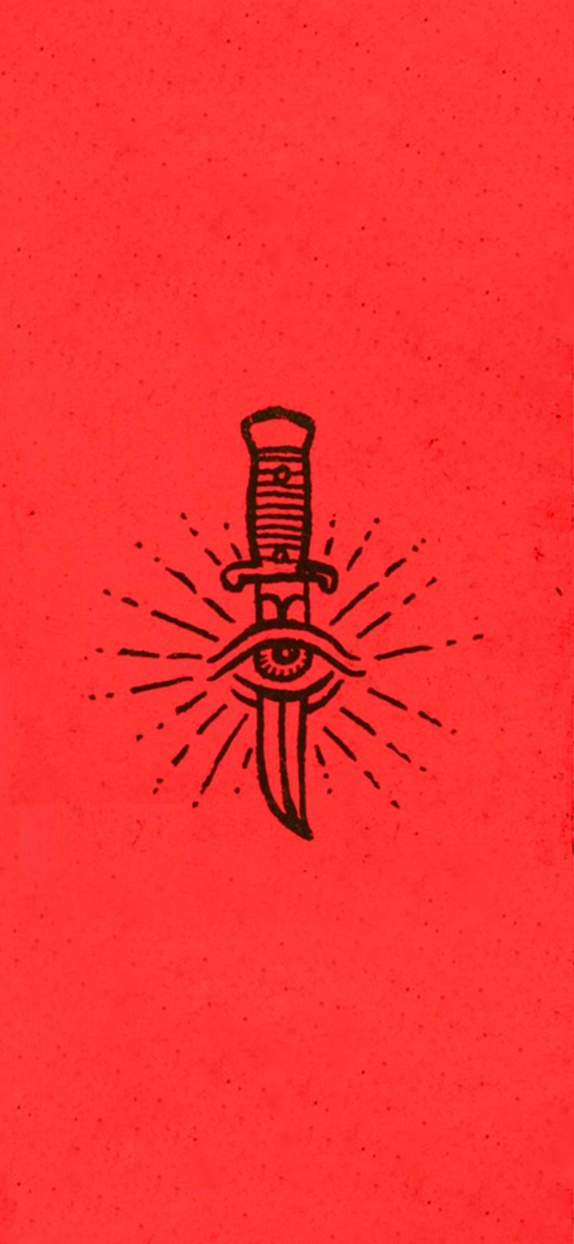 Music Cover Art Illuminati Knife Minimalism Red Background Simple Background 1125x2436