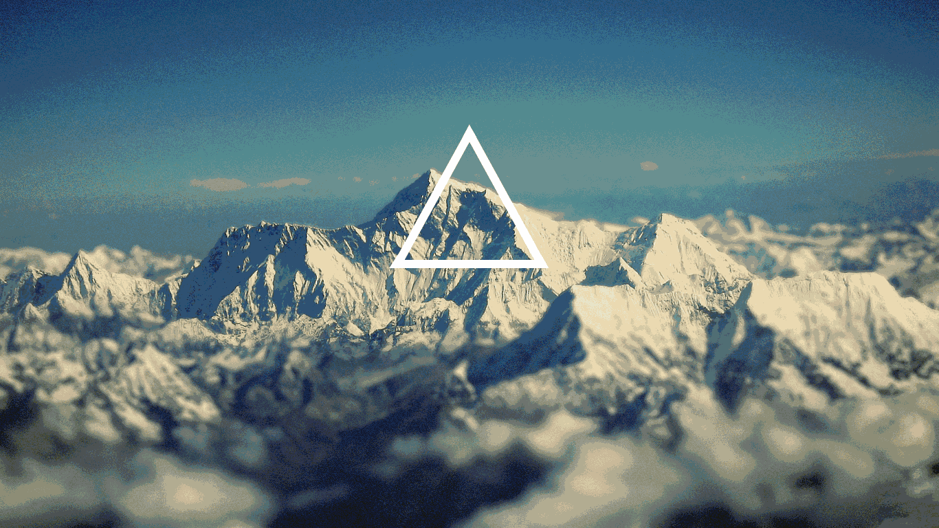 Geometry Nature Triangle Mountains Mount Everest 1366x768