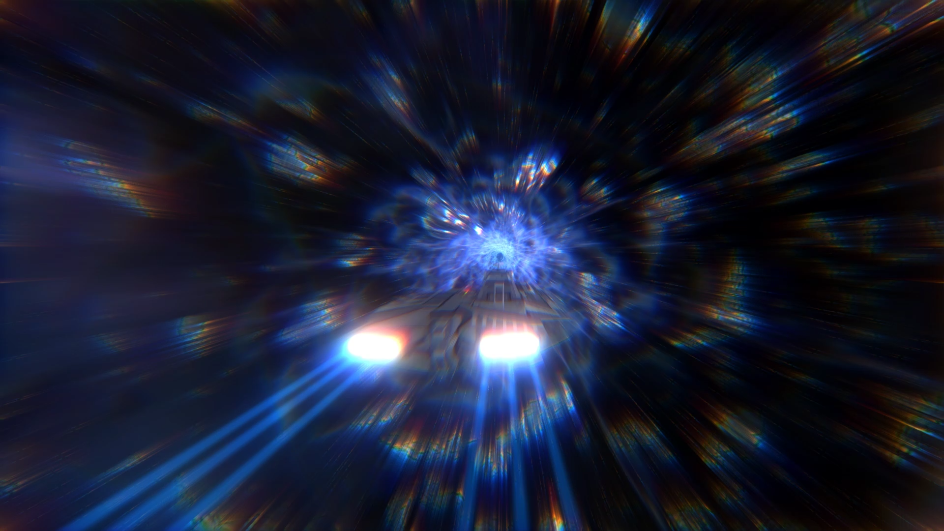 Digital Art Spaceship Space Universe Starpoint Gemini Warlords Video Games Lights Motion Blur Lights 1920x1080
