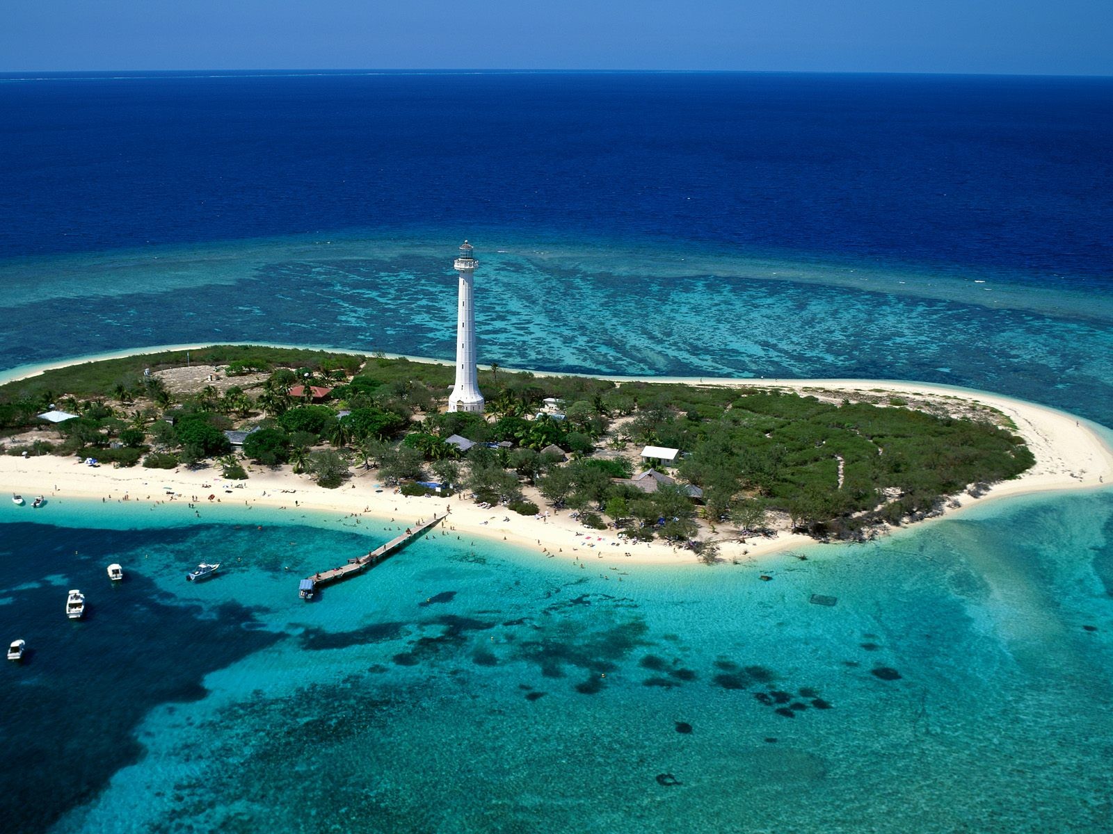 Lighthouse Atolls Beach Island Sea Resort Aerial View 1600x1200