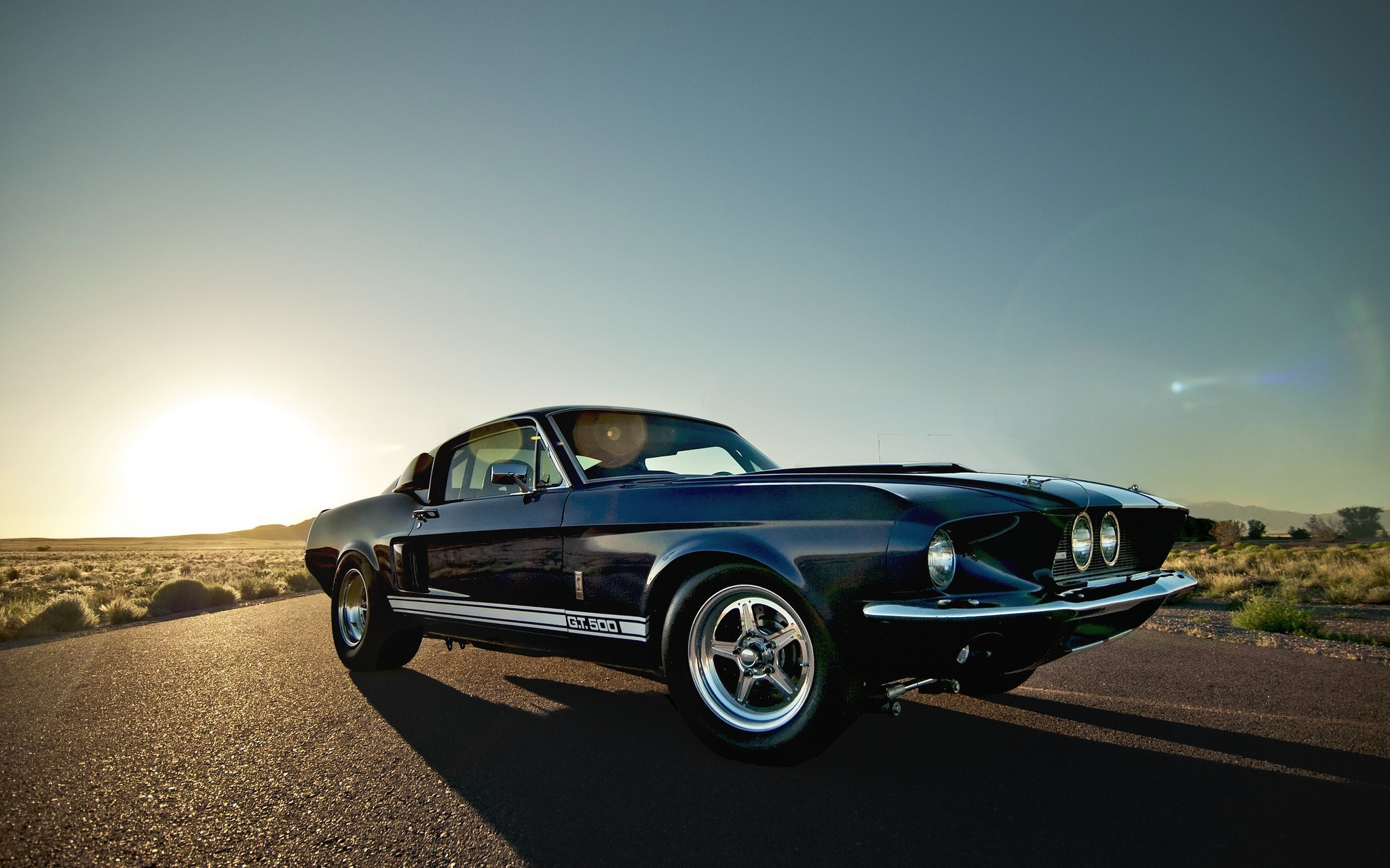 Shelby GT500 Muscle Car Fastback Black Car 2048x1280
