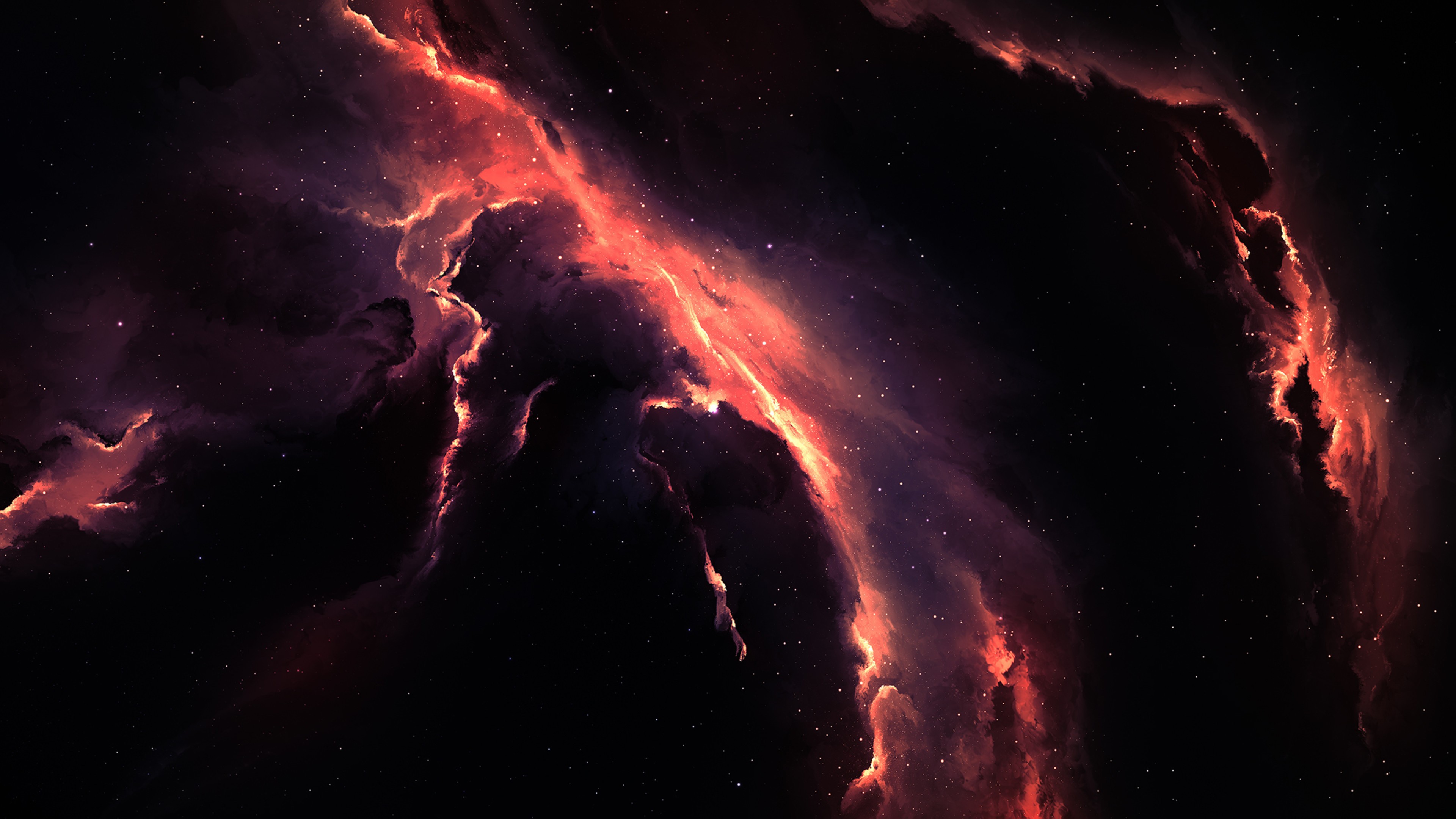 Nebula Space Gas Giant 3D Space Art Digital Art 3840x2160