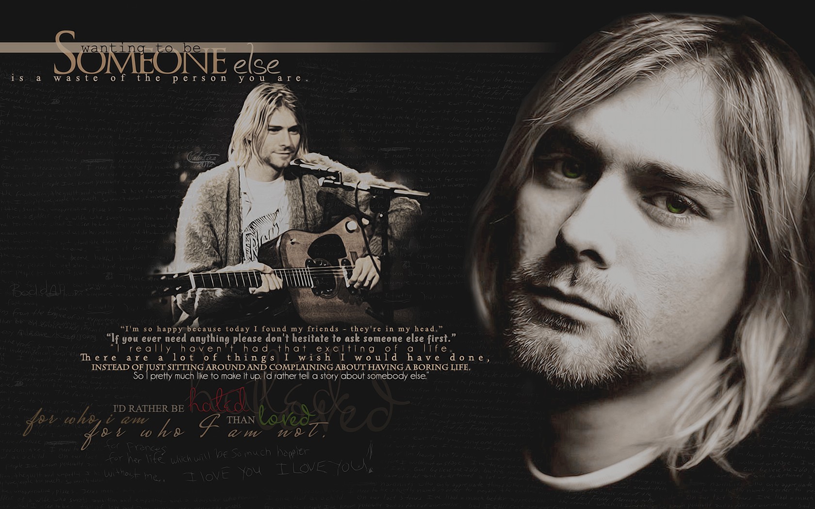 Nirvana Kurt Cobain 1680x1050