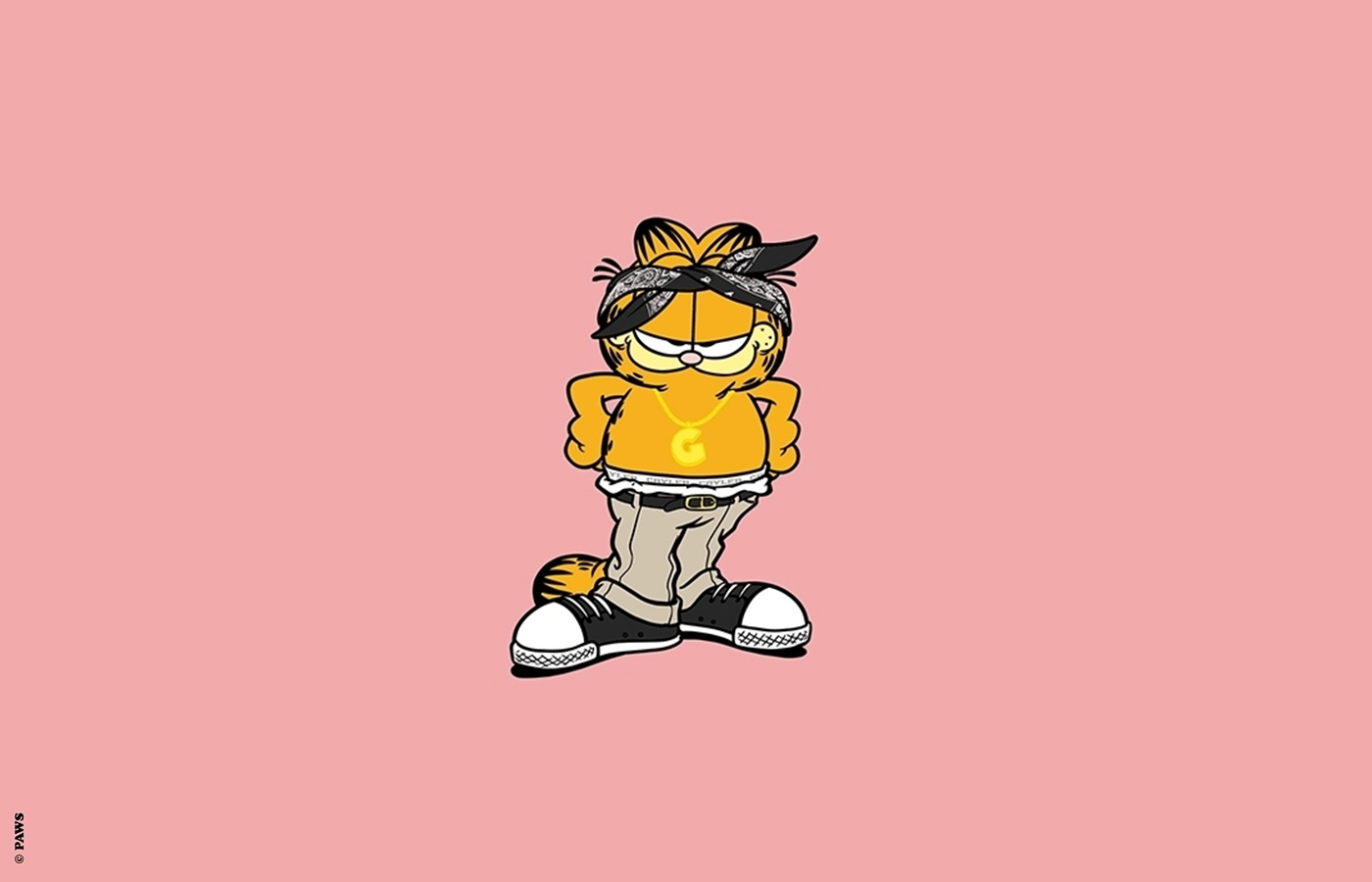 Simple Background Simple Garfield Bandanas 1400x900