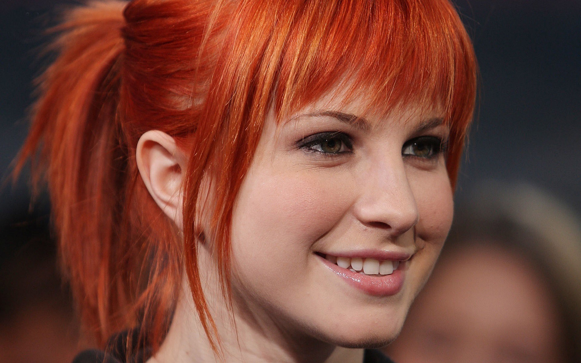 Hayley Williams Paramore Redhead Women Green Eyes Smiling People 1920x1200