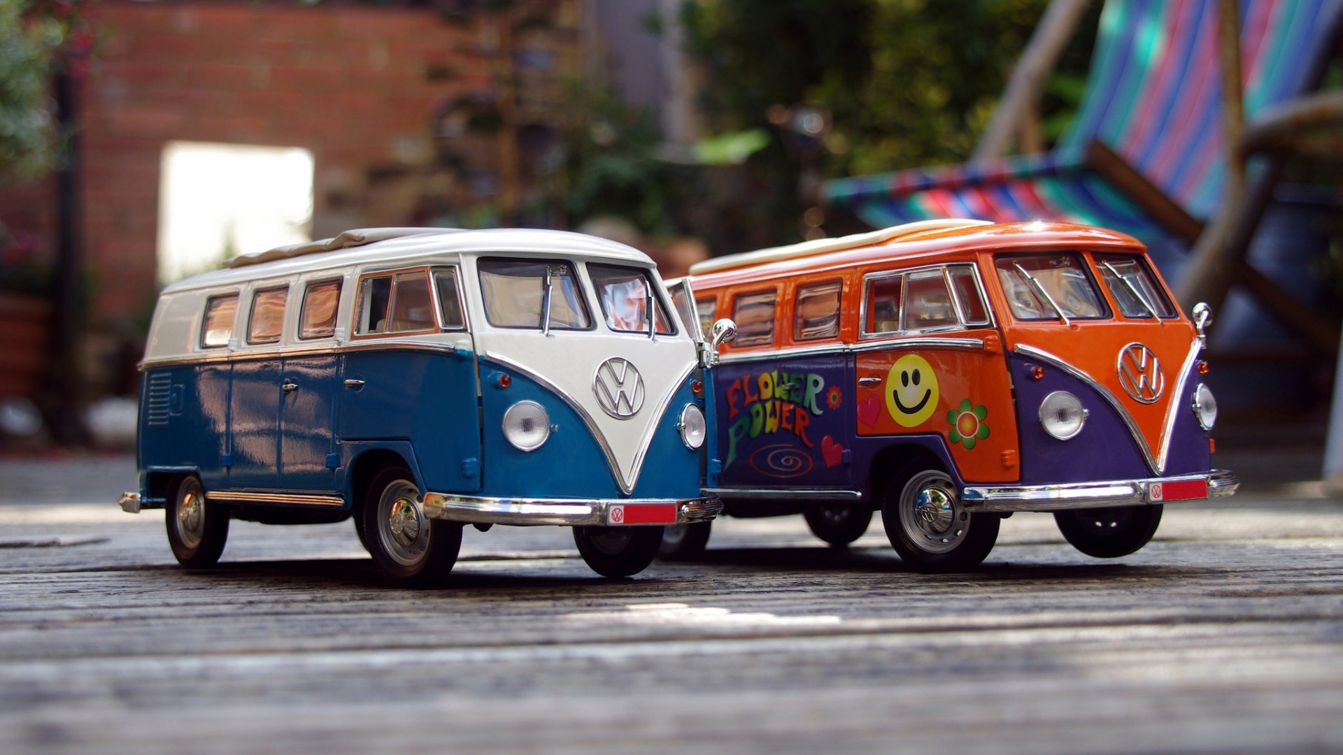 Volkswagen Volkswagen Combi Toys Wooden Surface Car Miniatures Macro 1920x1080