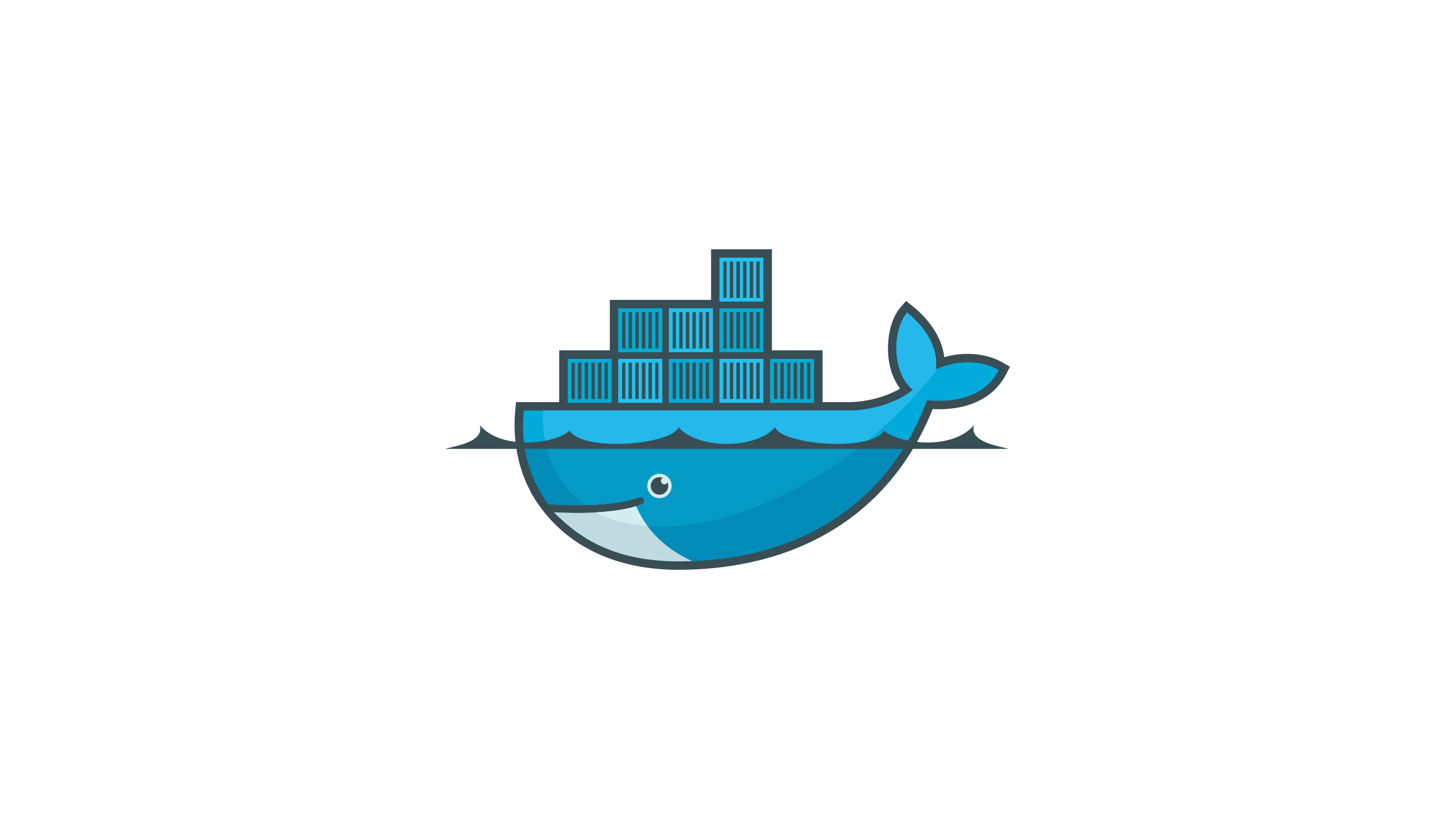 Docker Containers Minimalism Simple Background Animals Artwork Whale White Background 2560x1440