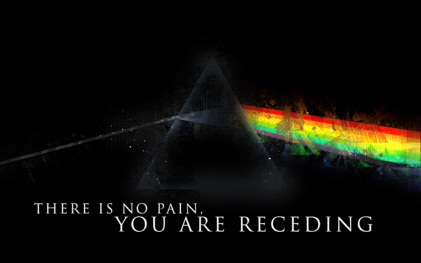 Quote Pink Floyd Triangle Music Digital Art The Dark Side Of The Moon 1680x1050