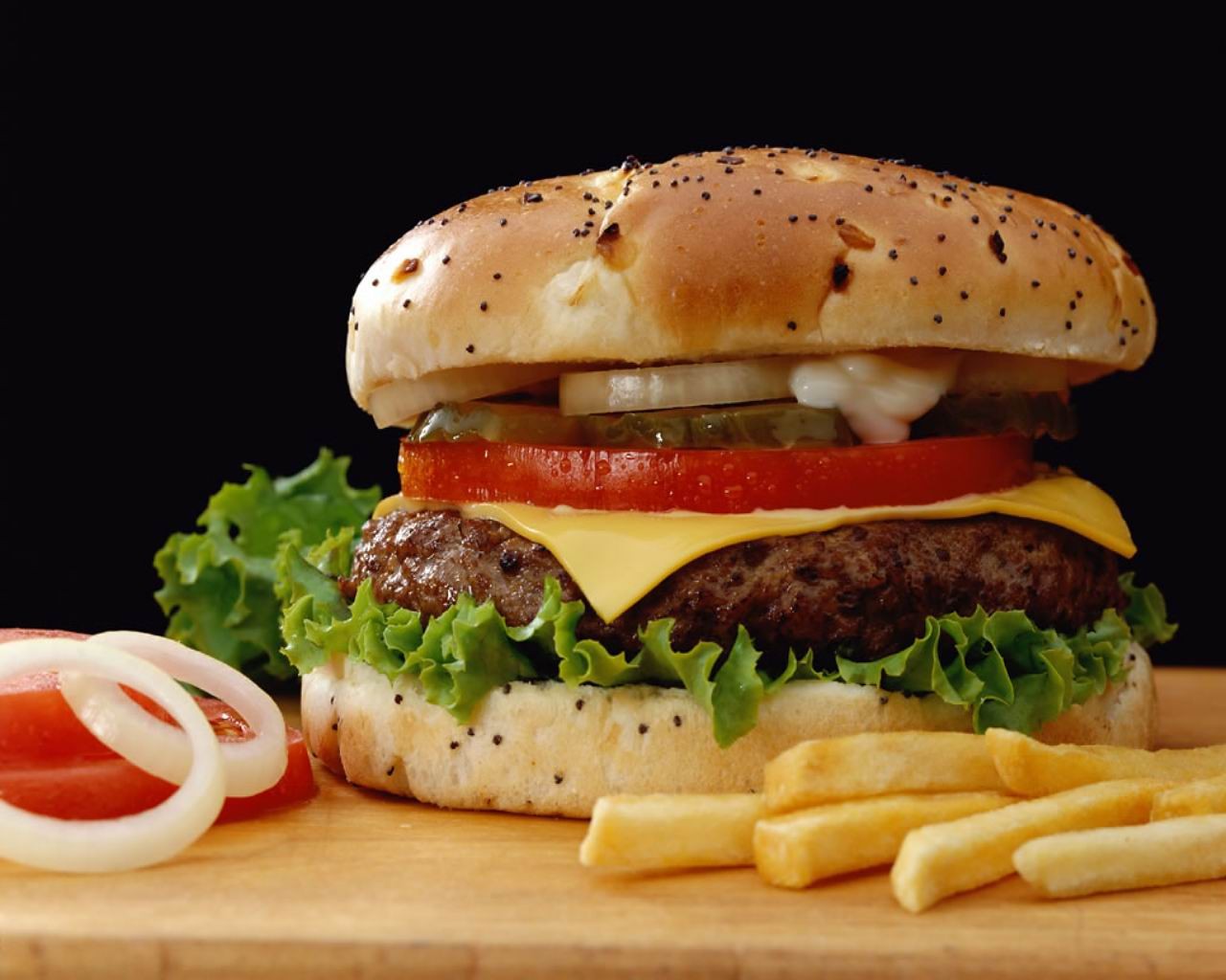 Food Burgers Fries 1280x1024