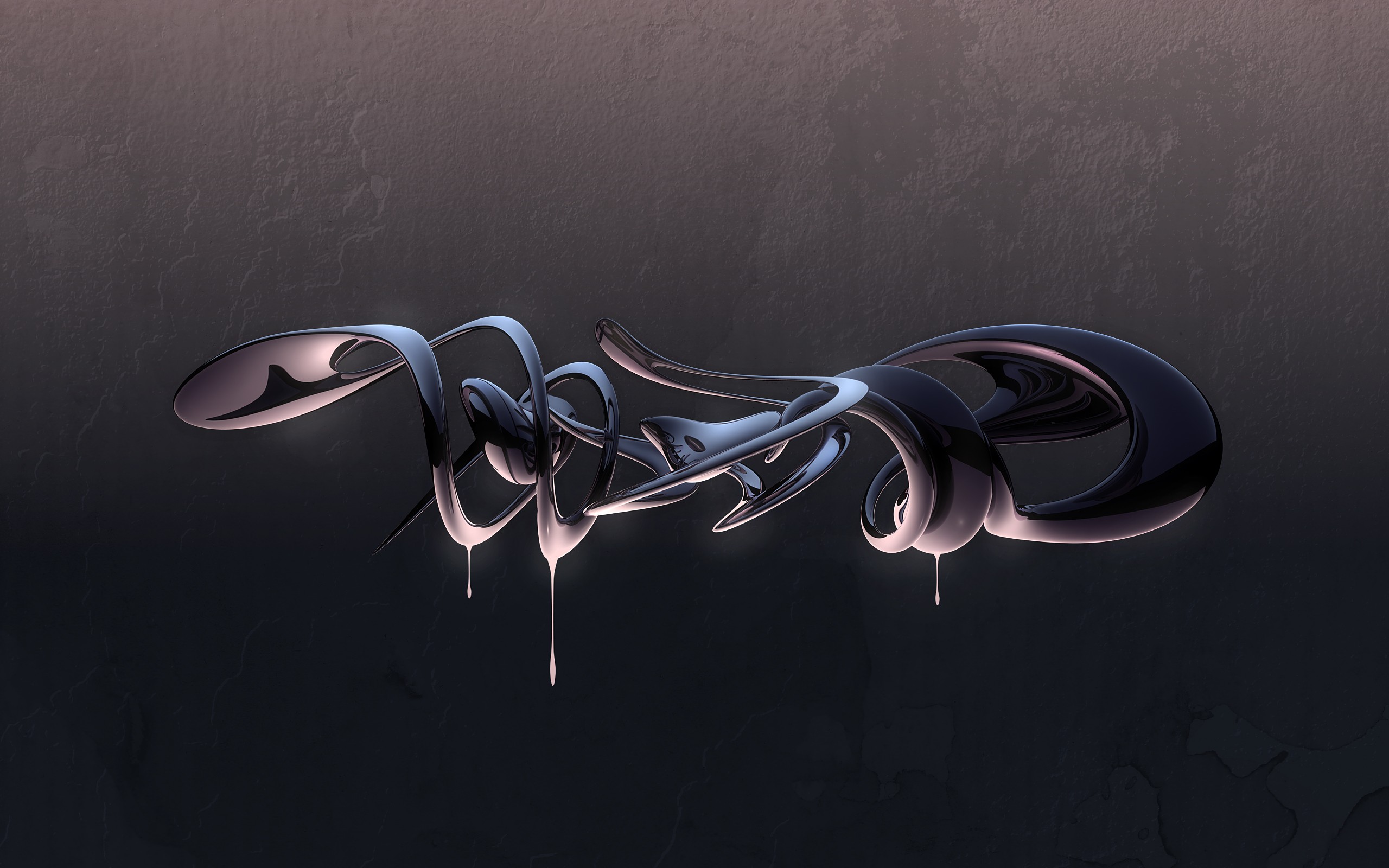 Artwork Digital Art Simple Background 3D 3D Abstract Abstract Melting 2560x1600