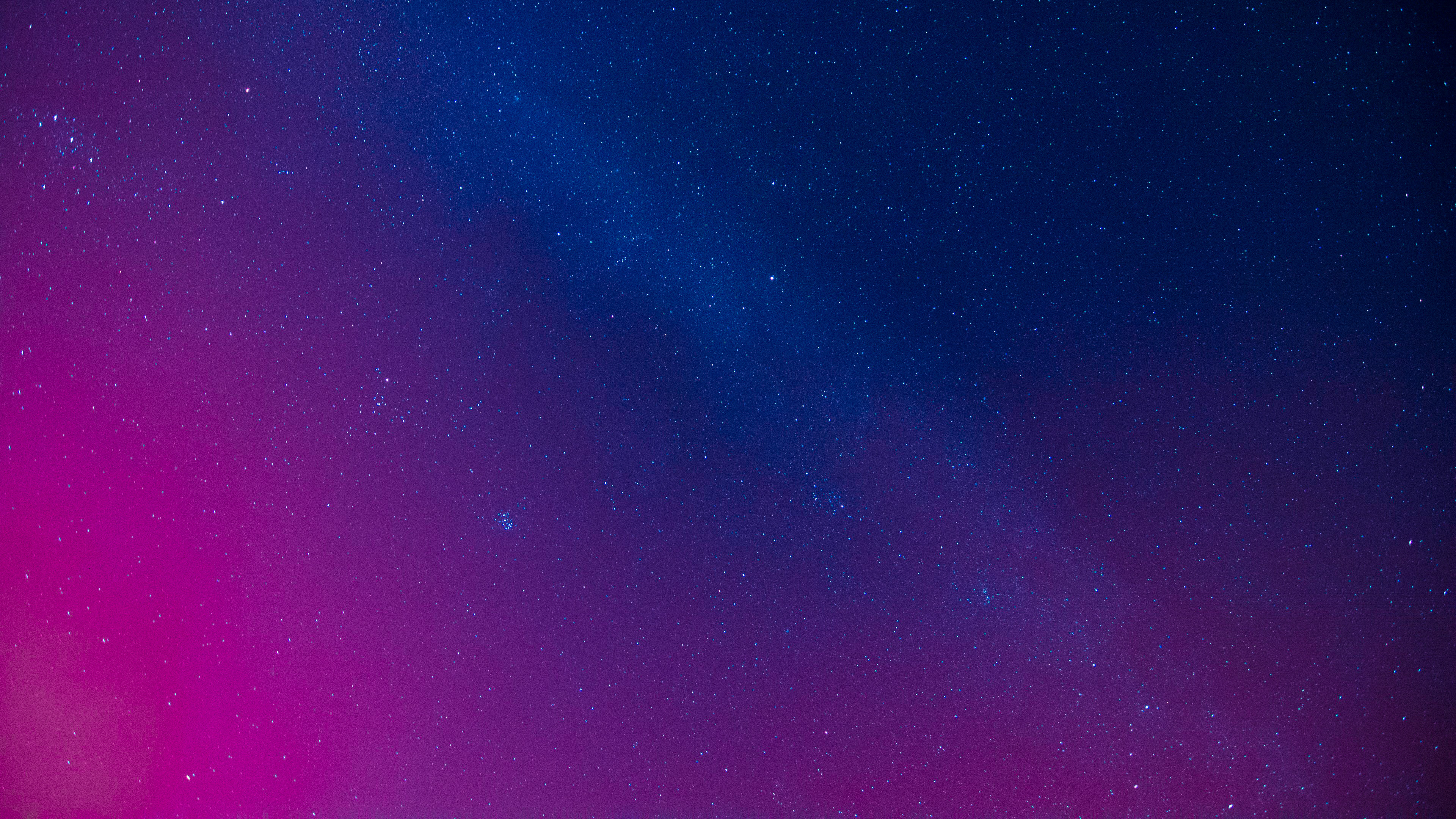 Stars Clear Sky Night View Colorful Pink Blue 3840x2160