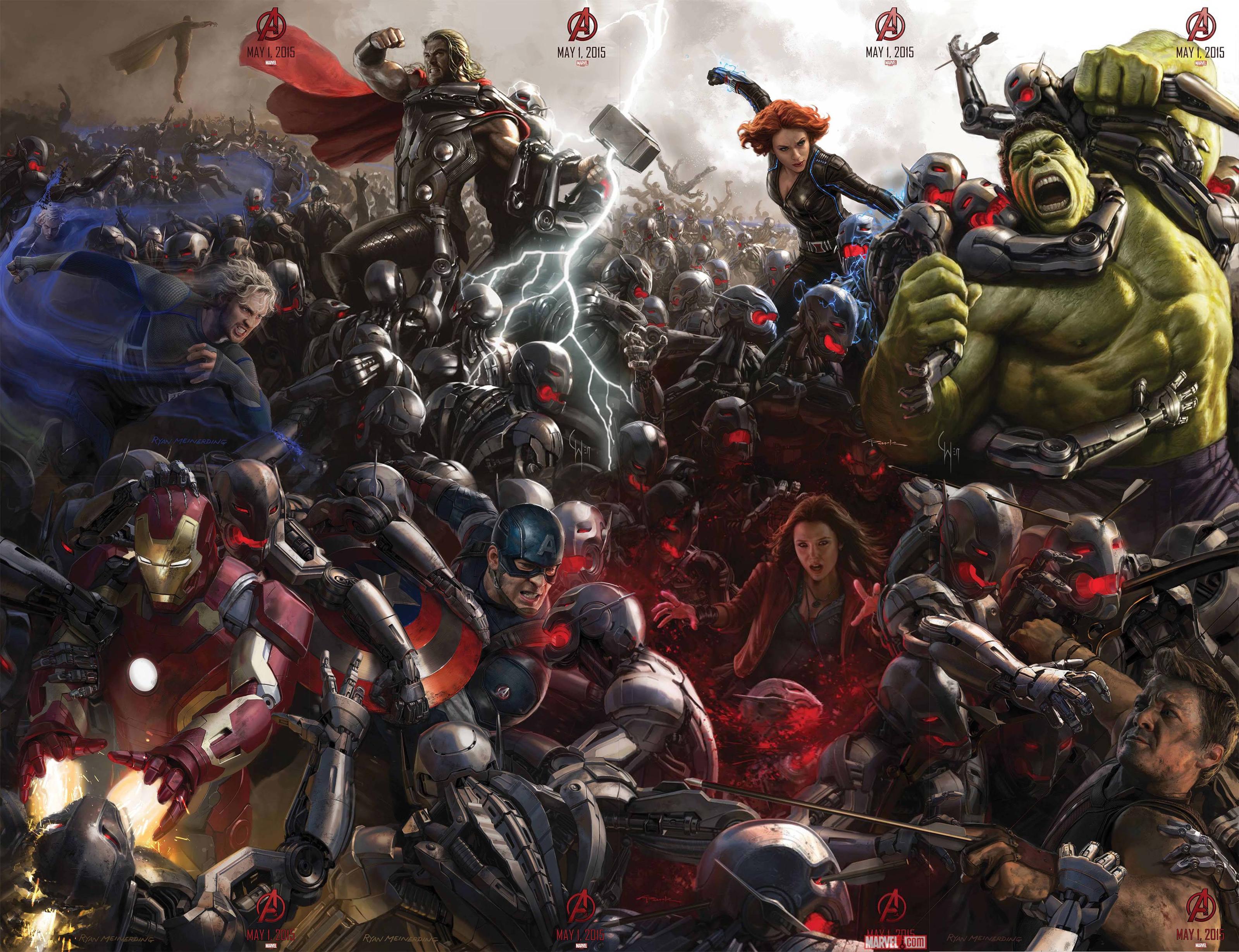 Avengers Hulk Black Widow Tony Stark Thor Captain America Hawkeye Quicksilver Marvel Comics Scarlet  3198x2458