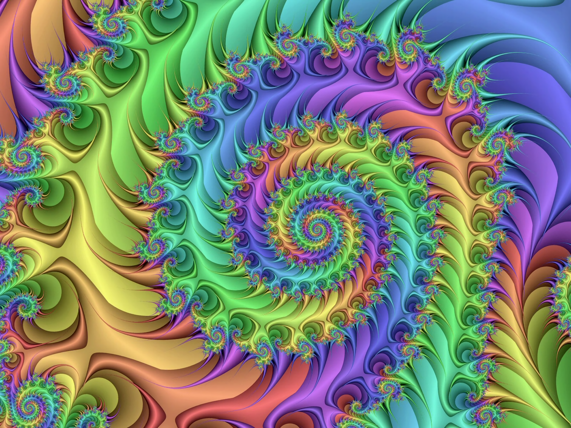 Abstract Spiral Colors Colorful Pastel 1920x1440