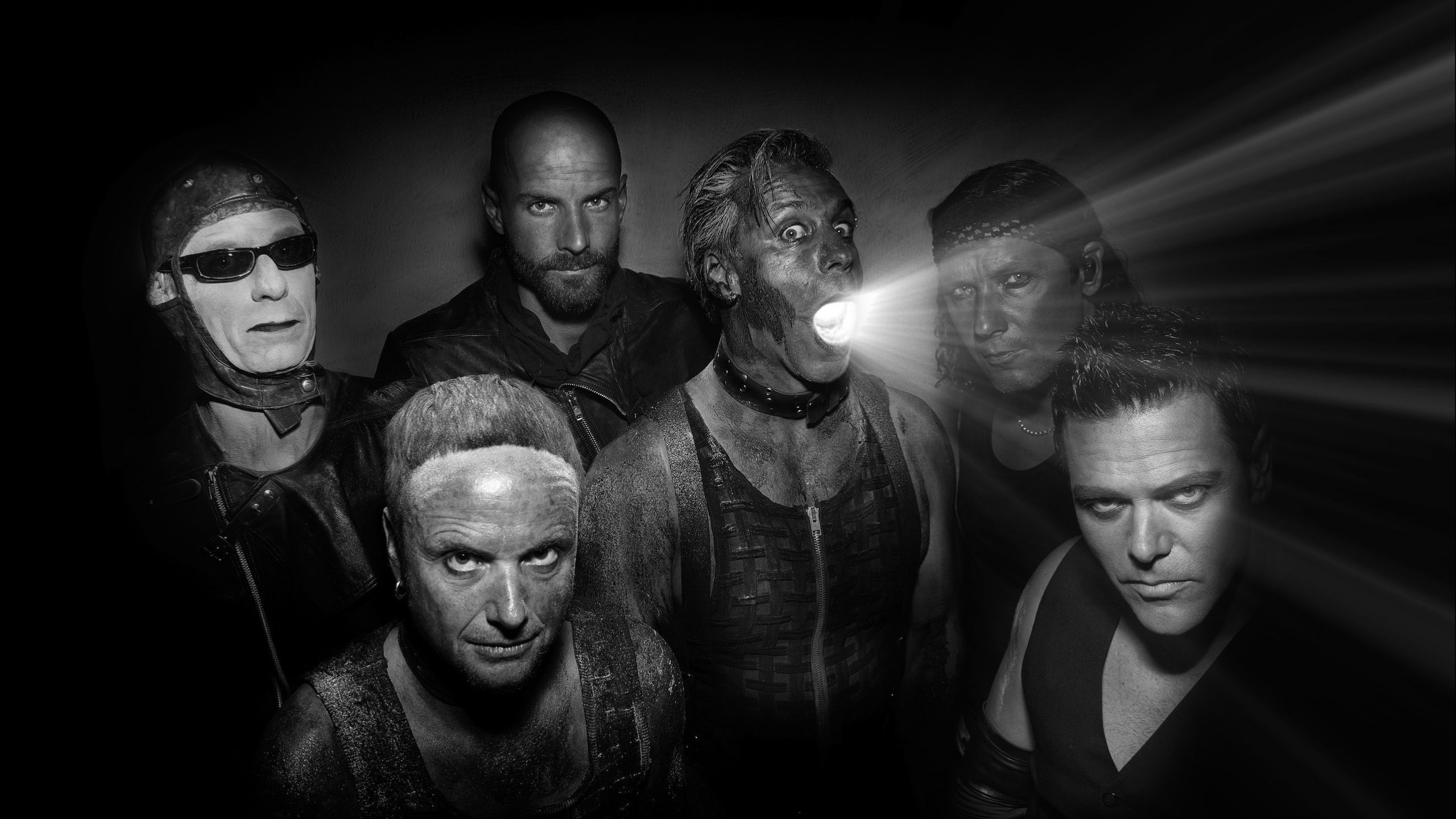 Rammstein Band Men Monochrome Humor 2560x1440