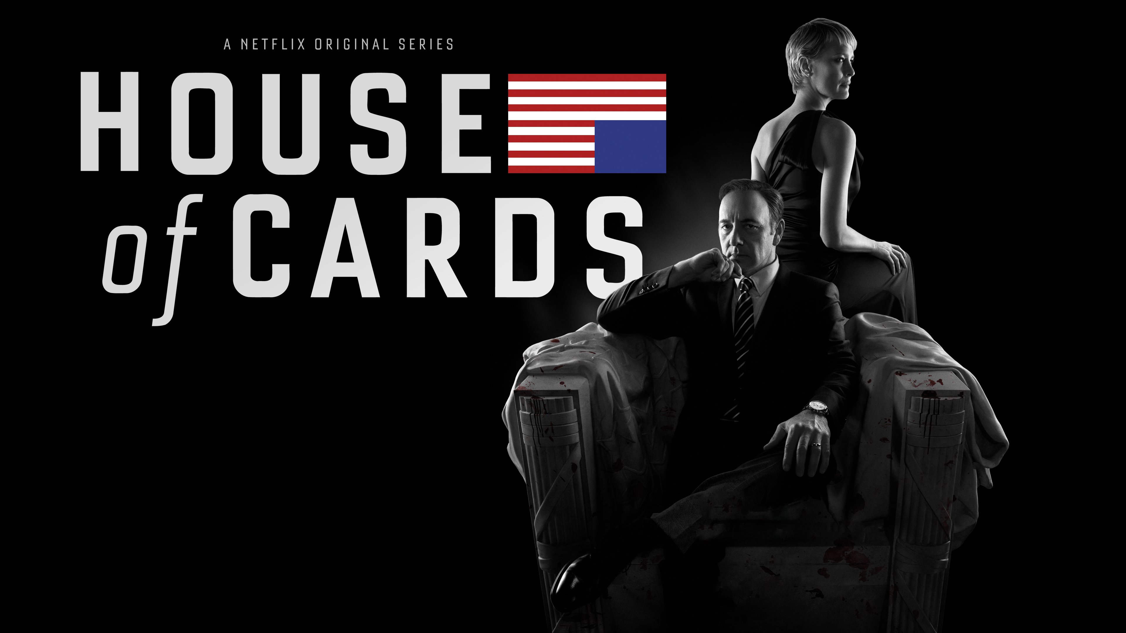House Of Cards Frank Underwood Kevin Spacey Robin Wright Claire Underwood American Flag Netflix Sitt 3840x2160