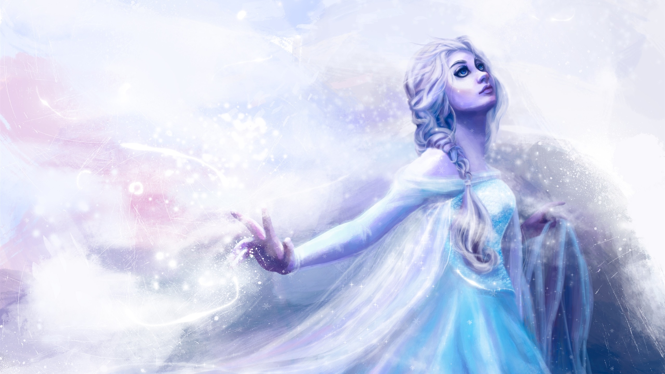 Elsa Women Animation Frozen Movie 2560x1440
