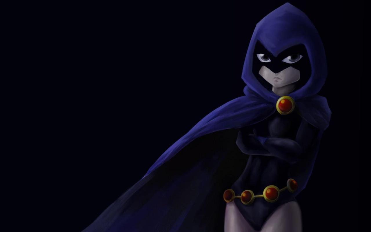 Teen Titans Raven Character DC Comics Dark Background 1280x800