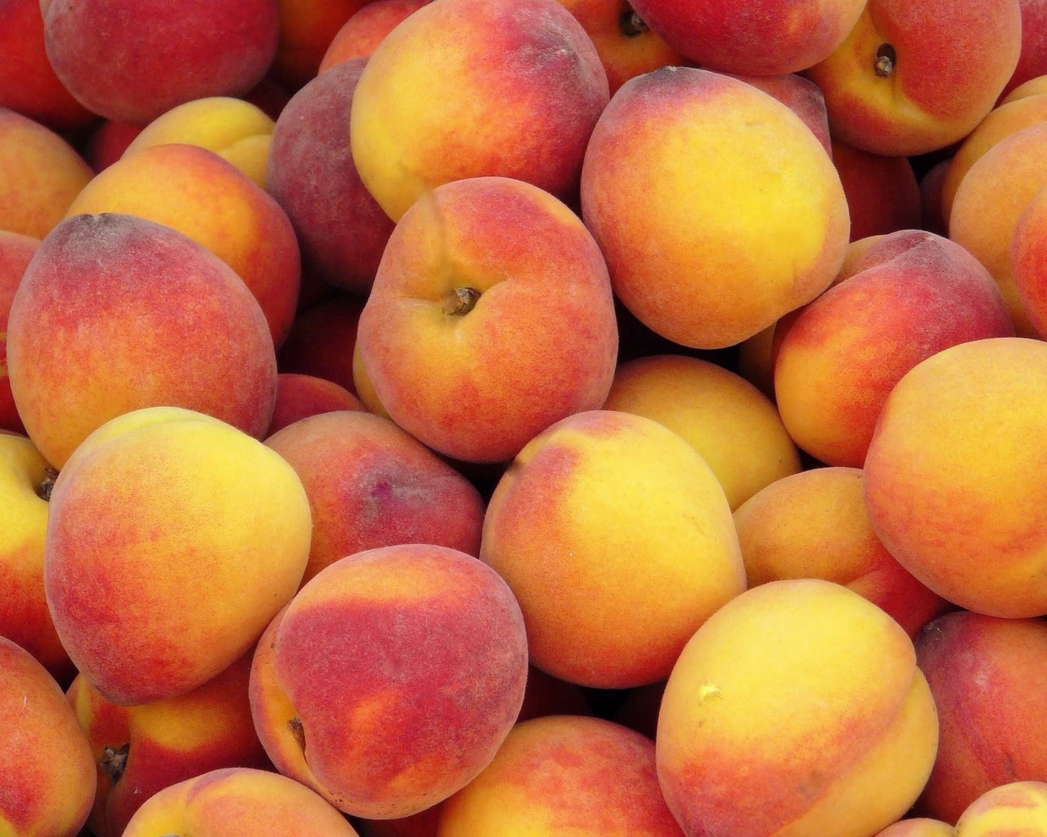 Fruit Peaches Food 2048x1638