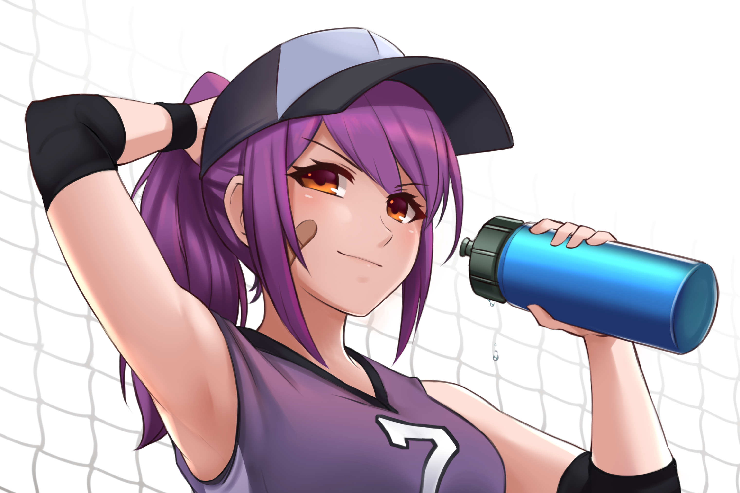 Anime Original Characters Bonnet Anime Girls Sports Purple Hair 3042x2028