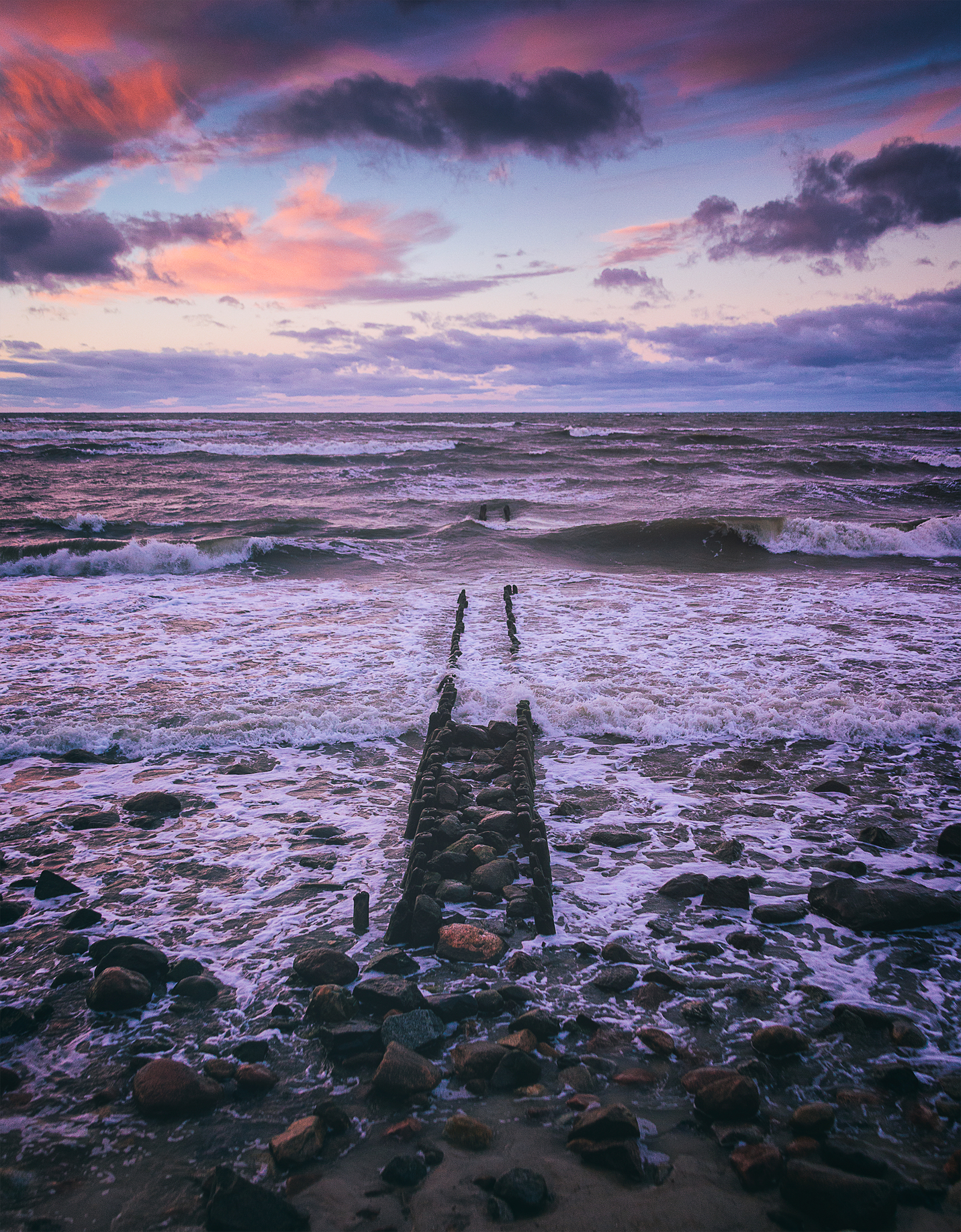 Russia Baltic Sea Waves Coast 1600x2051