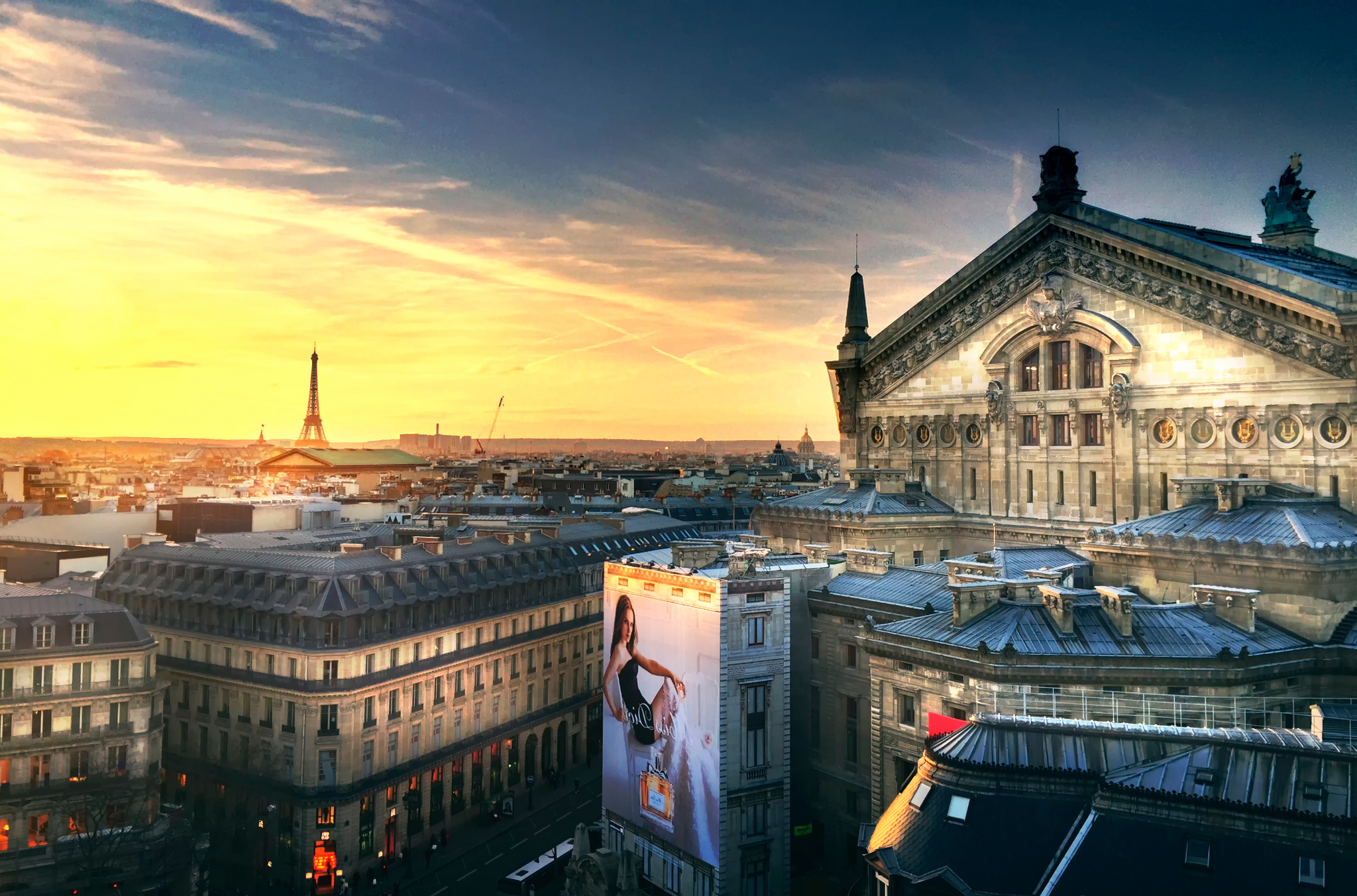 France Paris Opera Eiffel Tower City Cityscape 2048x1352