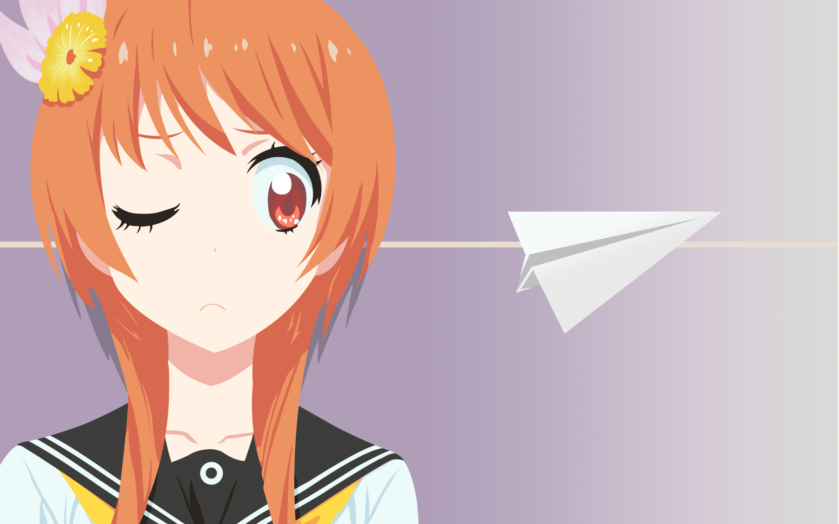 Download Anime Girls Paperplanes Flower In Hair Face Anime Wallpaper Resolution 1728x1080 Id 411703 Wallha Com