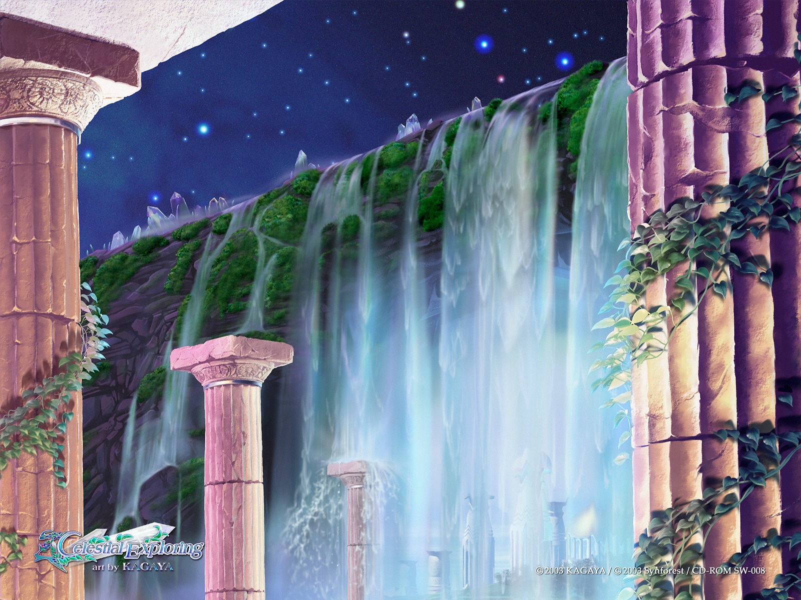 Artistic Fantasy Waterfall Columns 1600x1200