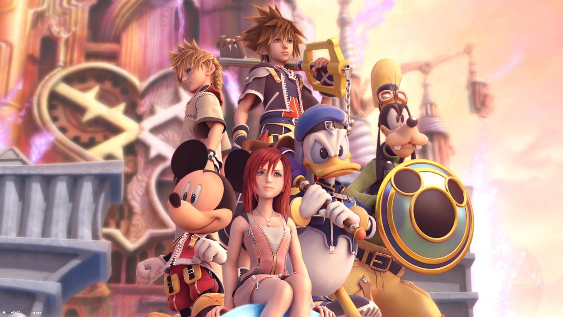 Sora Kingdom Hearts Donald Goofy Keys Video Games Kingdom Hearts Mickey Mouse Roxas Kairi Donald Duc 1920x1080