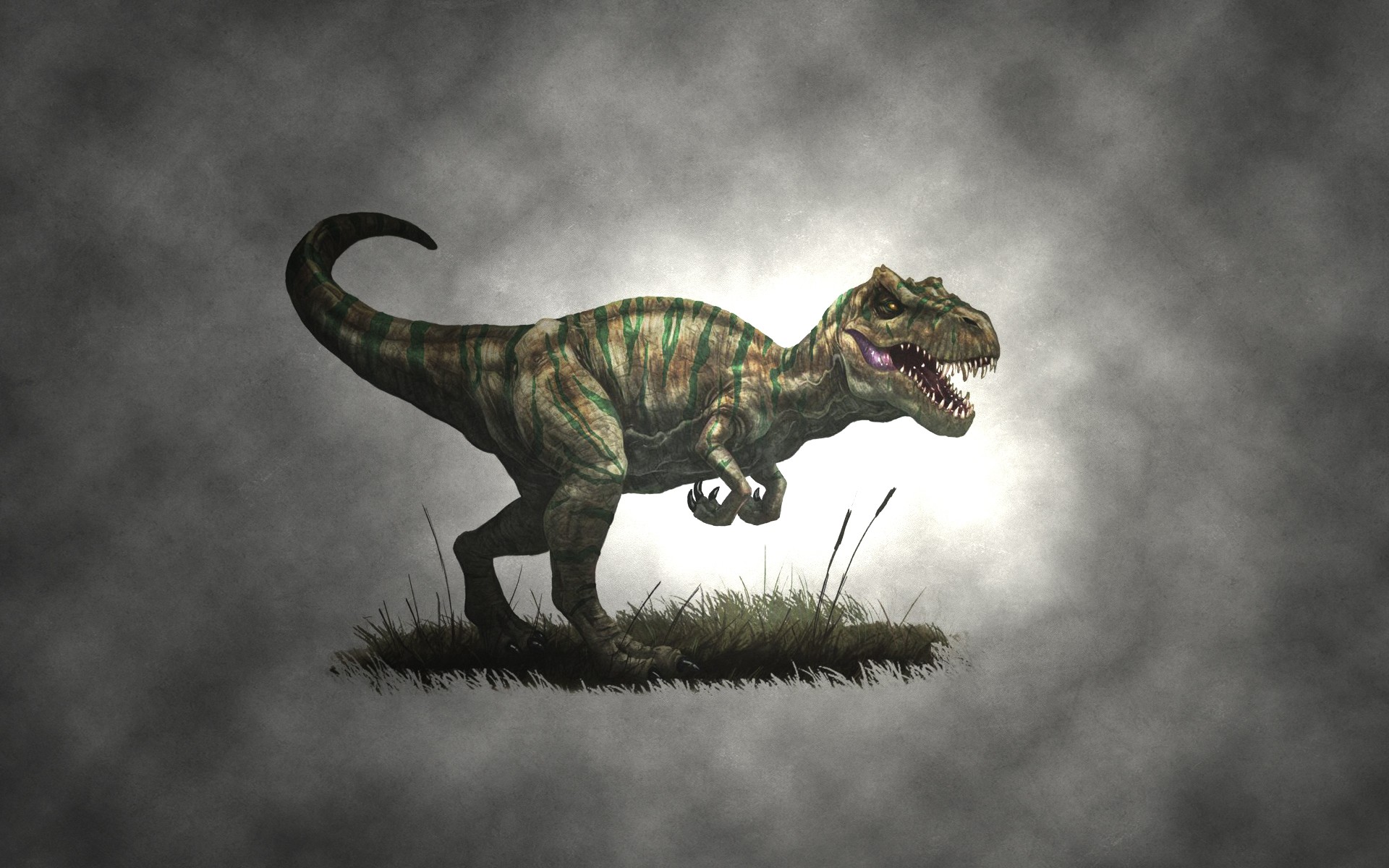 Animals Dinosaurs T Rex Nature Drawing Artwork Minimalism 1920x1200